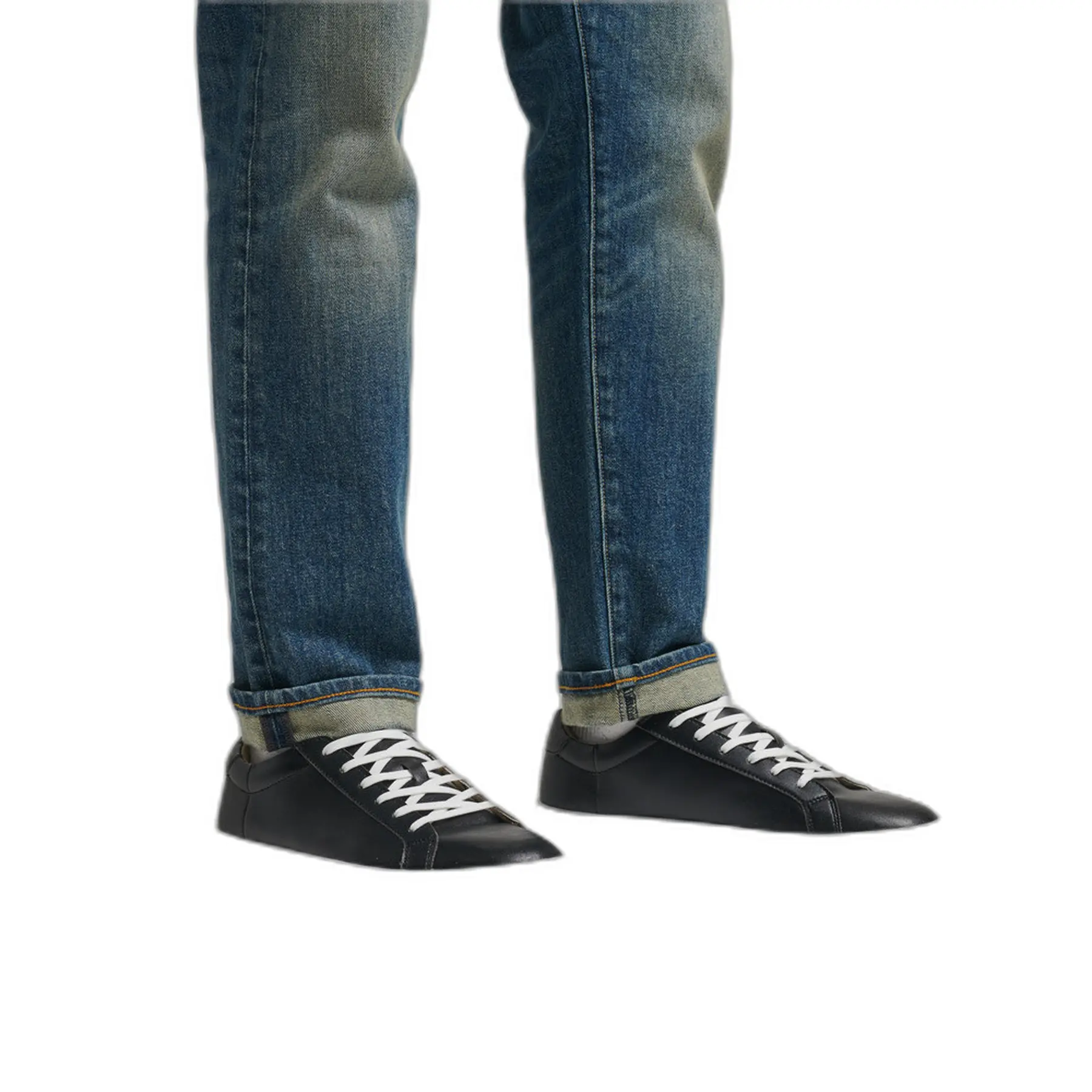 5057847159816 - Mens Elegante Vegane Court Sneaker Schwarz - Größe 41