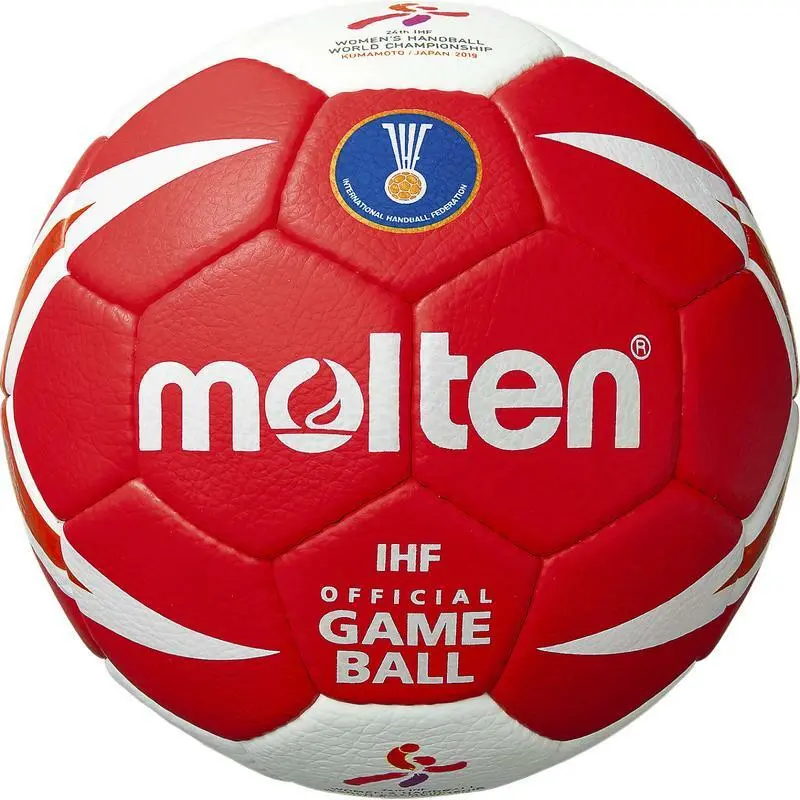 Molten Femme Ballon Officiel IHF Championnat du monde féminin 2019, Rouge, Taille Taille 2