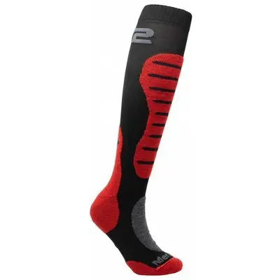 Chaussettes hautes Sixs Mot2 Merinos noir/rouge- 40/43