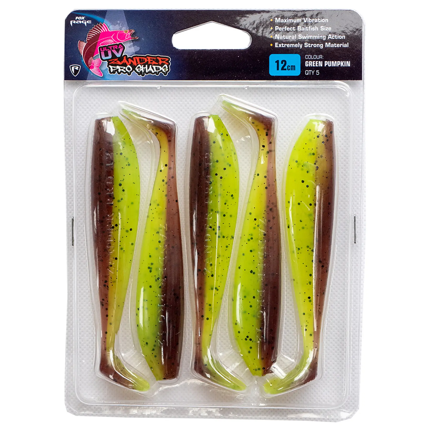 Lockvögel Fox Rage Zander Pro Shad Loaded Ultra UV (x5)