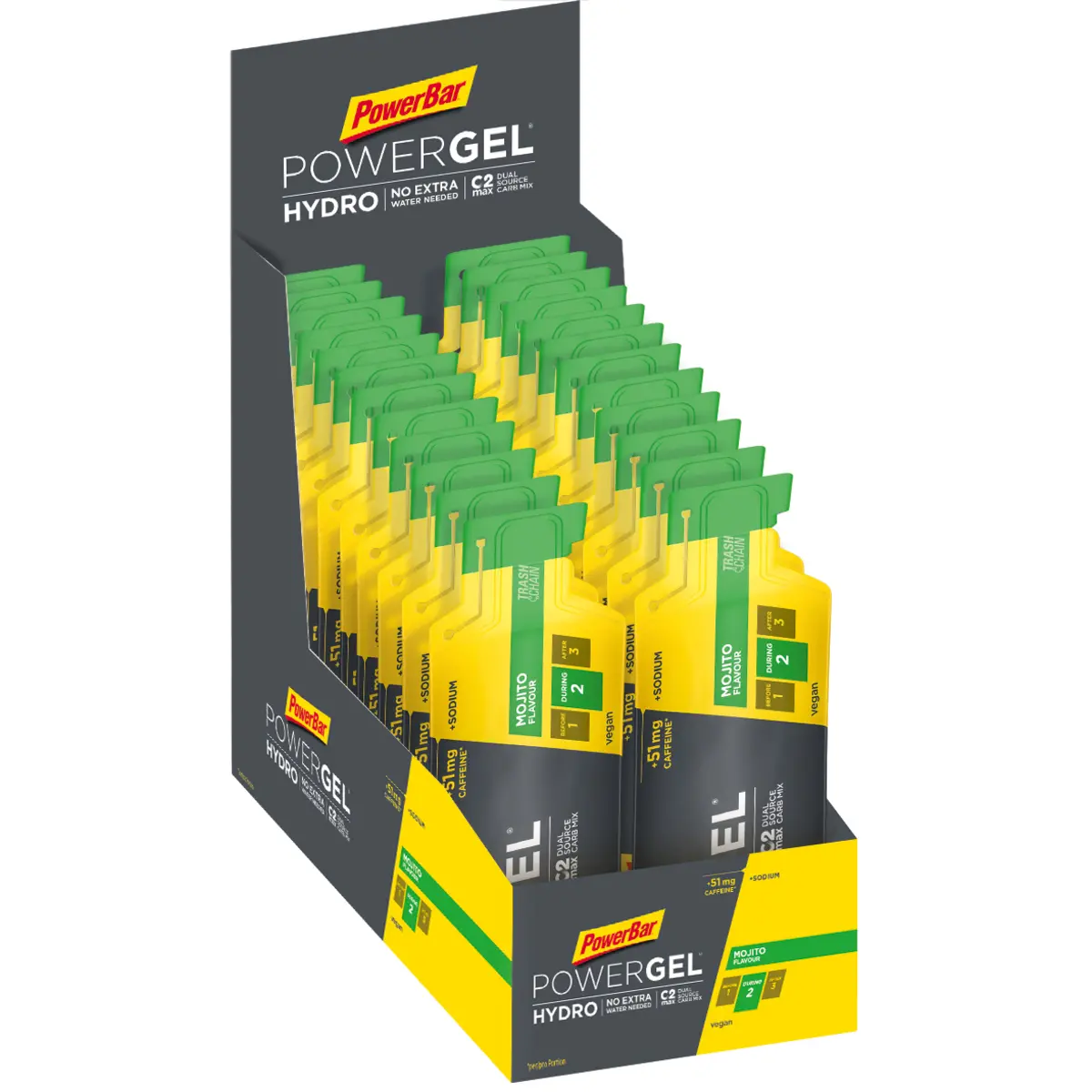 Gel PowerBar PowerGel Hydro 67ml Mojito Caffeine
