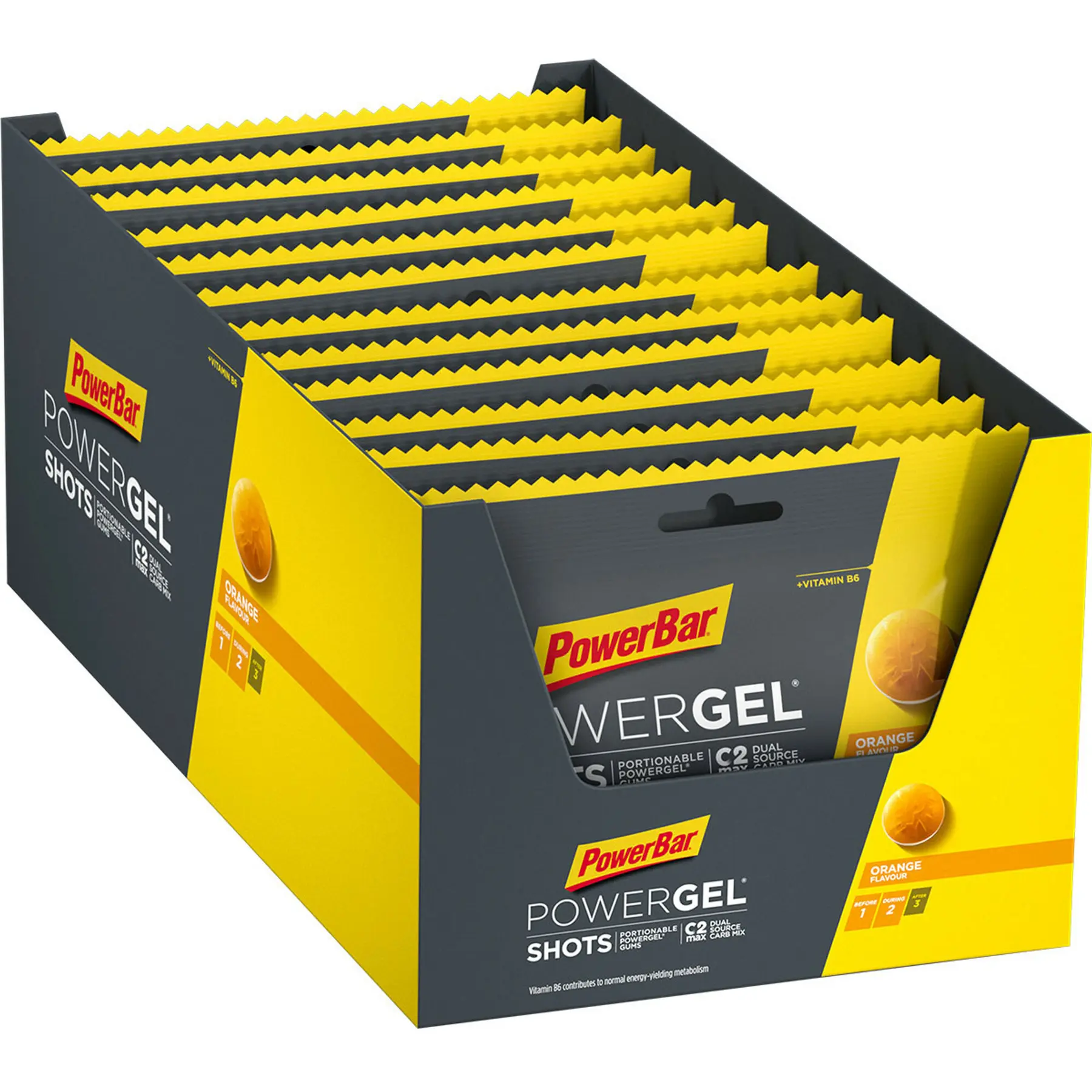 Velo Store - UK Shots PowerBar PowerGel 60gr (x24) | Extra 10% off with Subscription, Postage £16.79 to UK Fedex.