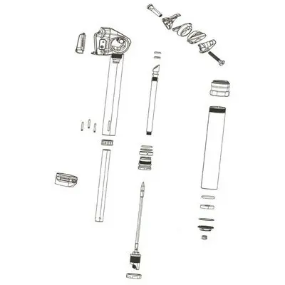 Kit di raccordi per tubi e reggisella Rockshox Reverb Stealth B1 Hose Barb Court