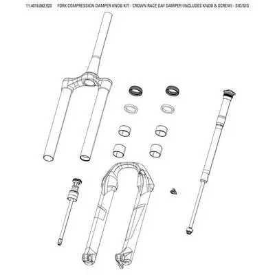 Image of Kompressionsradsatz Rockshox Crown Race Day Damper Sid/Sid Sl2021