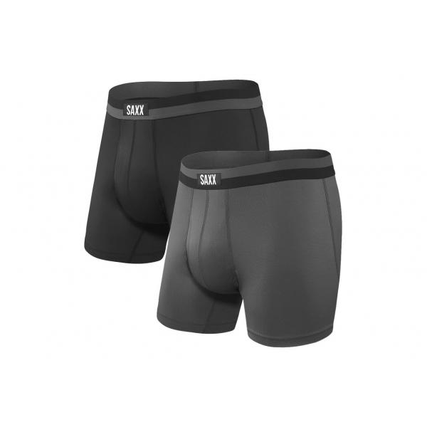 0688296370702 - Saxx Underwear Herren Sport Mesh Bb Fly 2pk Boxer (Größe S schwarz)