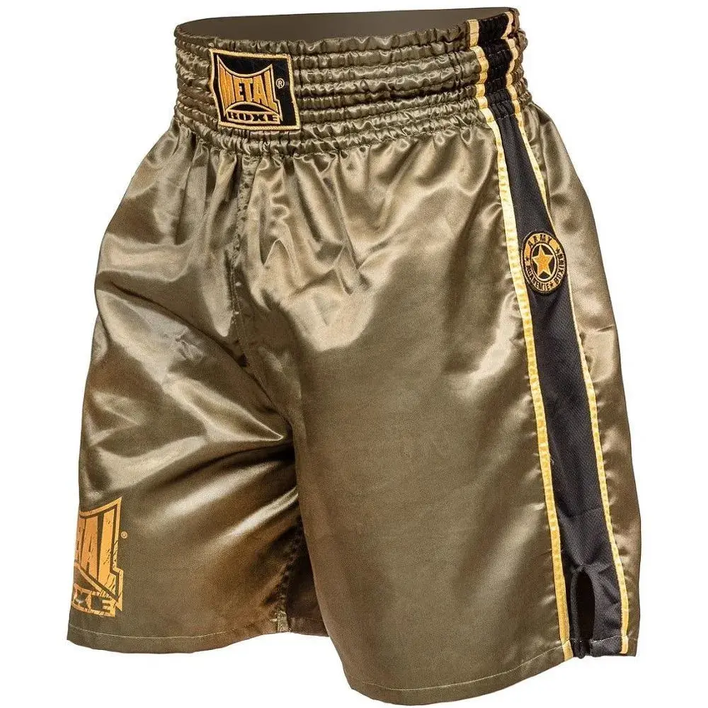 Metal Boxe Vert Pantaloncini Da Boxe Inglesi Pro Line Military