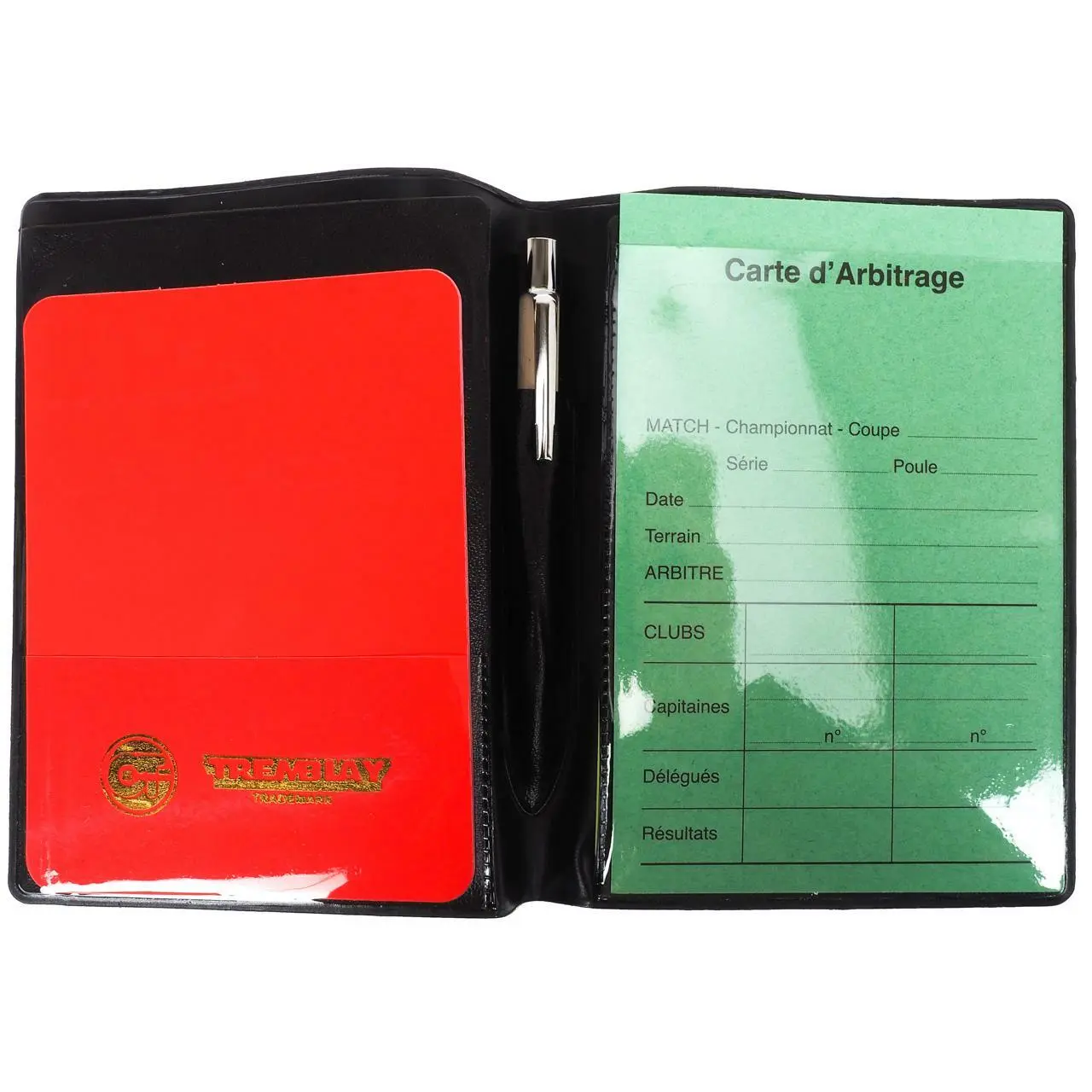 Mini Set D'arbitrage Football – Cartons Rouge, Jaune, Blanc + Fiche D'arbitre Et Crayon