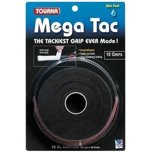 10 Tennis Overgrips im Set Tourna Mega Tac