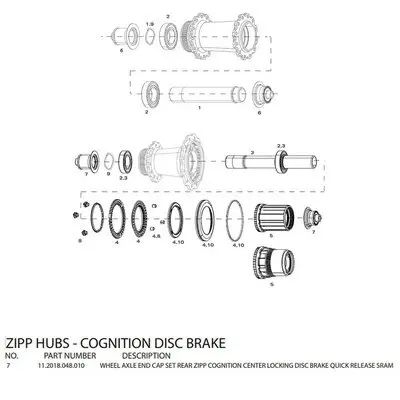 Hinterradachsenenden Zipp Cognition Db Sram