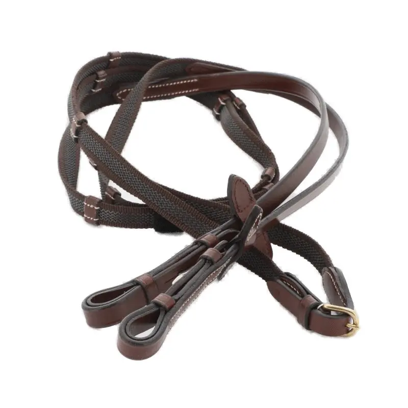Eric Thomas Marron Pony Girth With Supergrip Reins Pro
