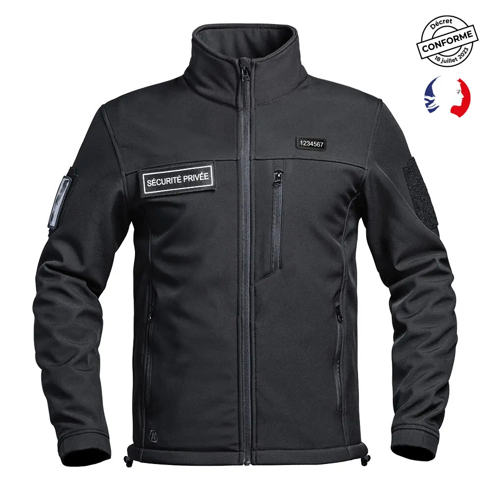 Softshell-Jacke Sicherheitsdienst A10 Equipment Sécu-One Flap