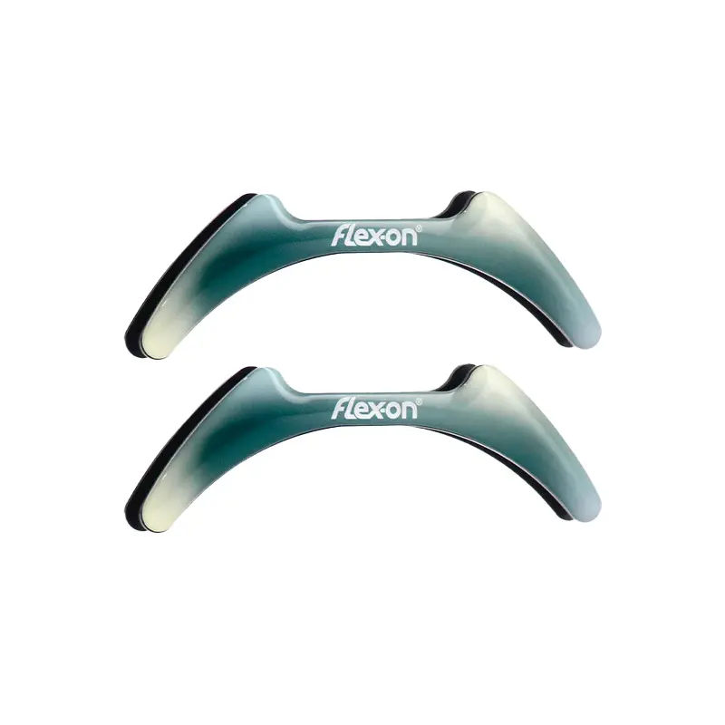 Aluminiumsteigbügel leicht geneigt Ultra-Grip Schwarz/Schwarz/Grün Flex-On