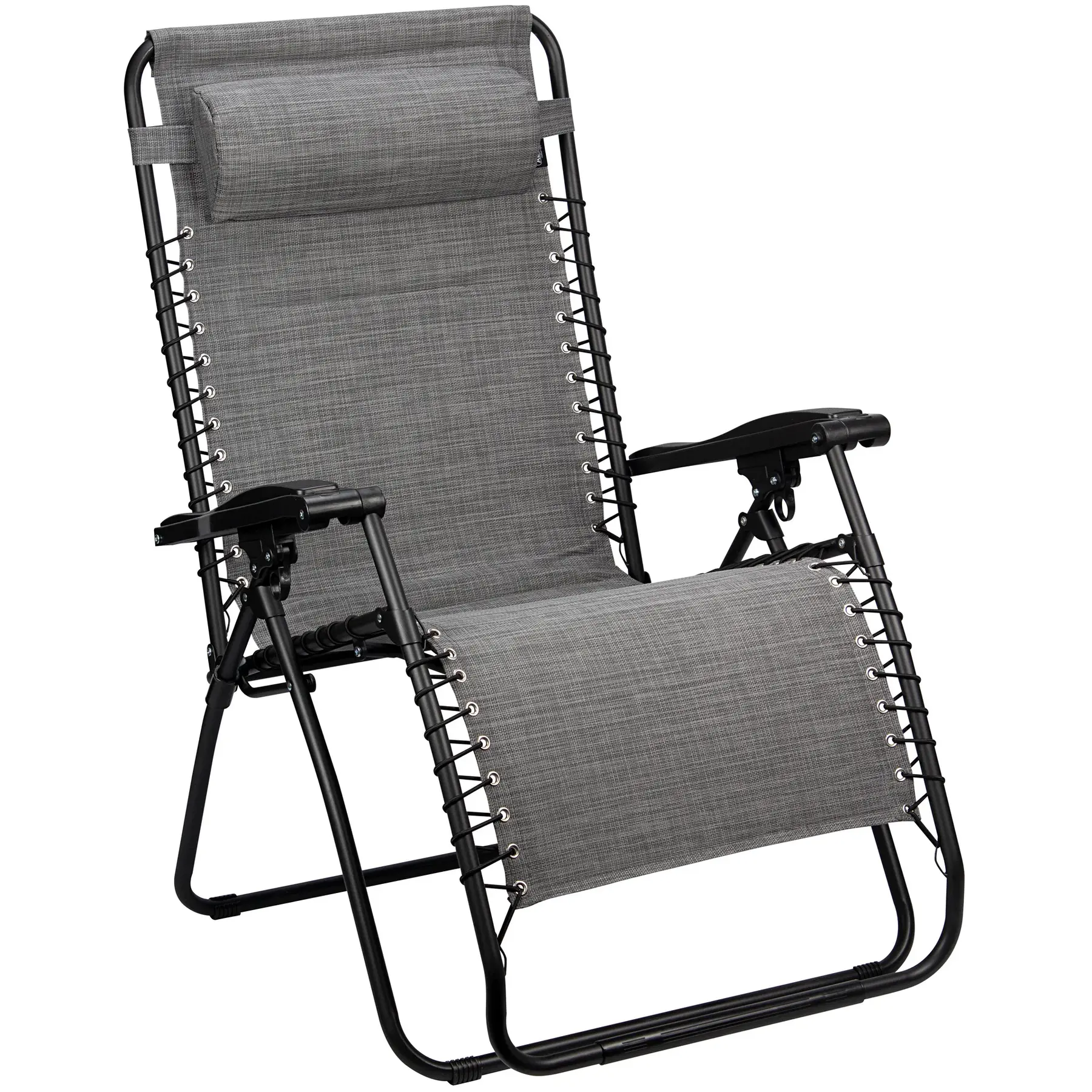Abbey Camp® Unisex Gris Sun Lounger