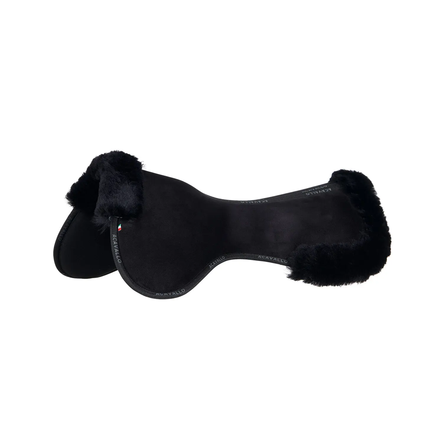 Acavallo Noir Half Sheepskin Saddle Pad For Horse Close Contact Memory