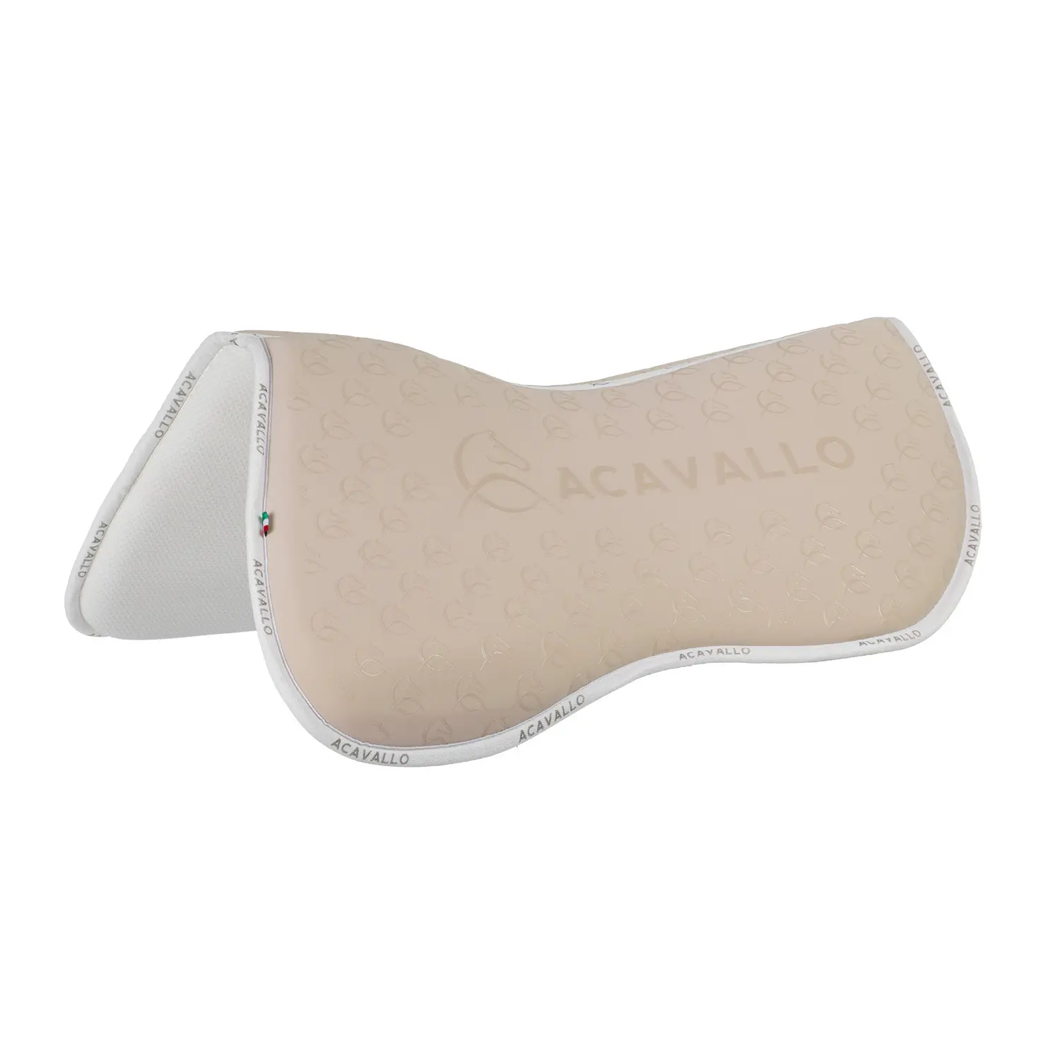 Acavallo Beige Half Cushion For Horses With A Bamboo Fiber Underside Lycra & Memory Foam