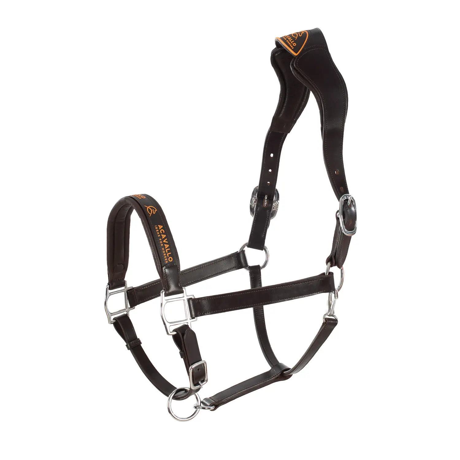 Comparer les prix de Licol pour cheval doublure en cuir de veau Acavallo Ergonomic Pollguard