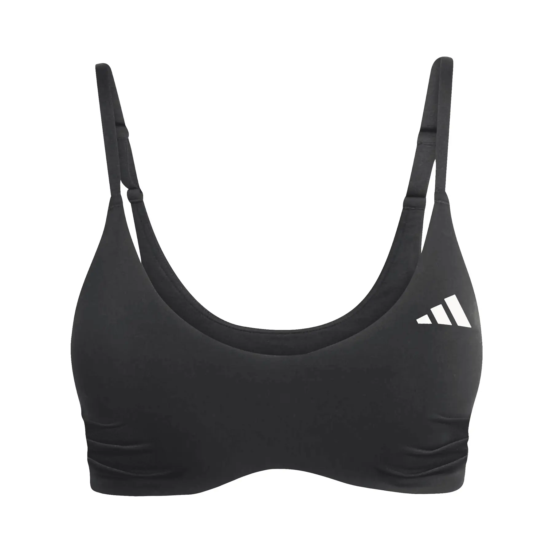 Adidas Women's Noir Sports Bra Optime Essentials Workout Light Support