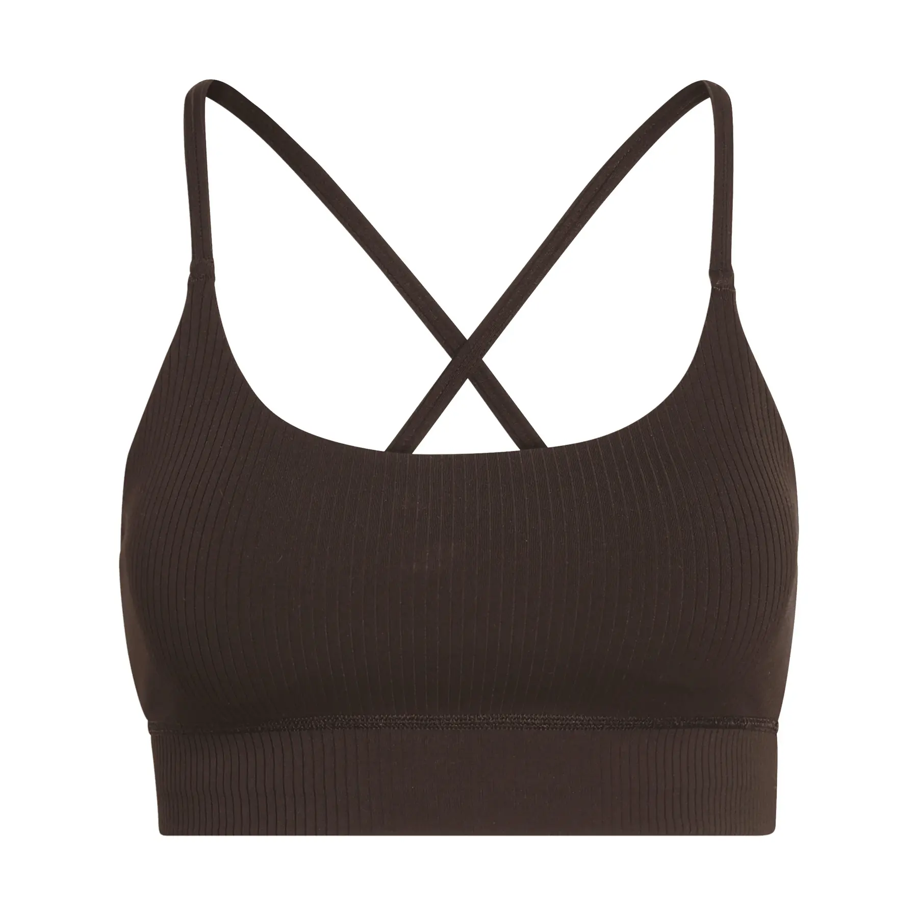 Adidas Women's Marron Sports Bra All Me Rib Light