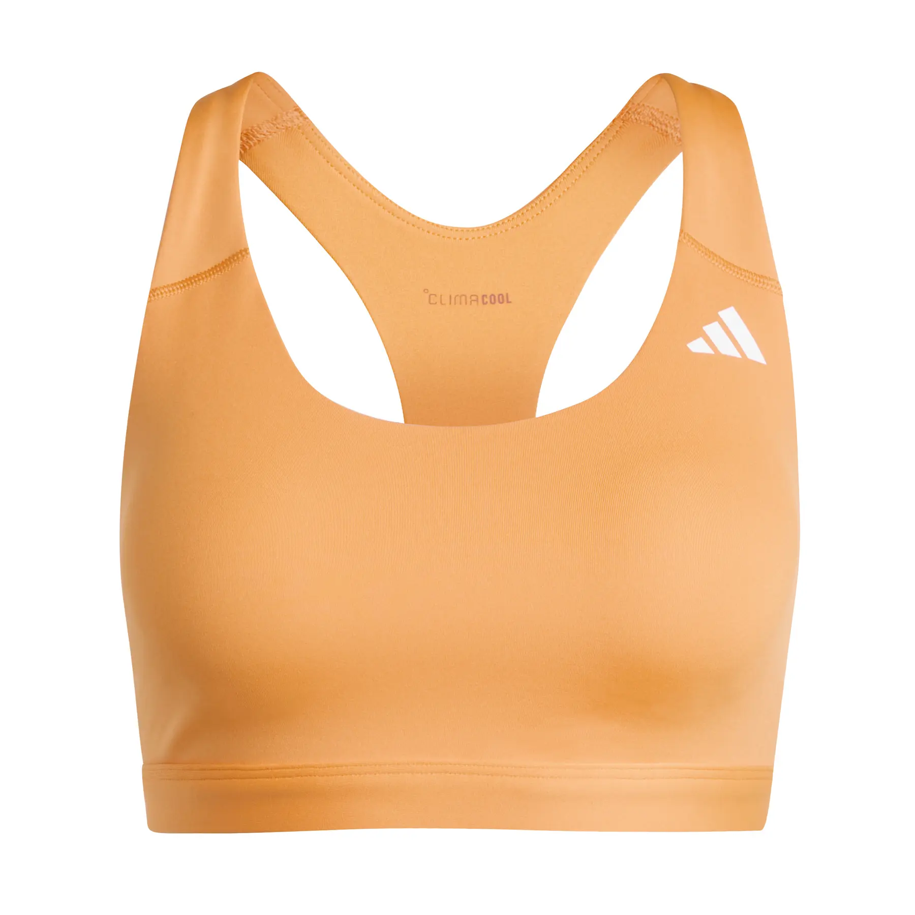 Adidas Women's Orange Sports Bra Optime Essentials Medium Support