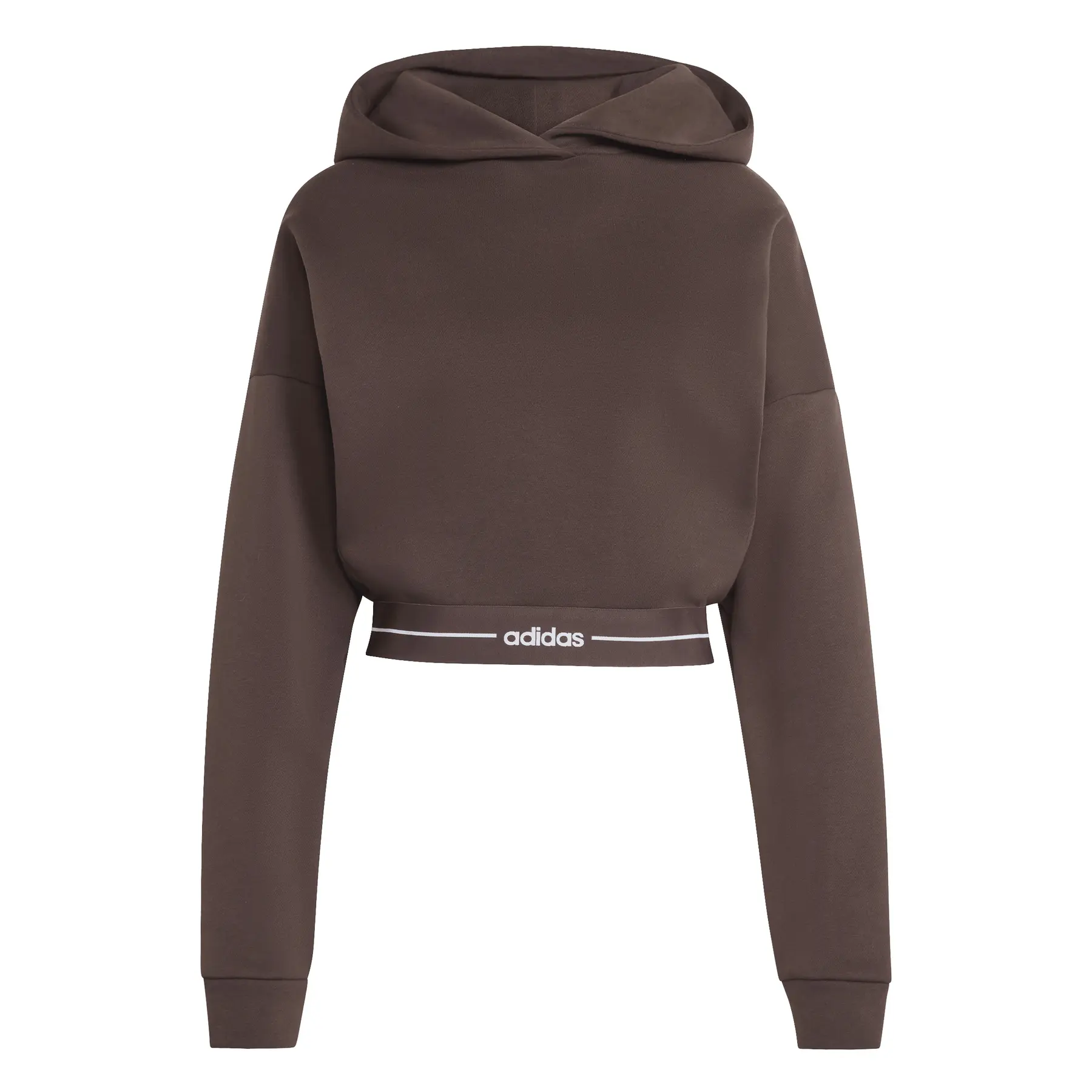 Adidas Women's Marron Crop Hoodie Hyperglam