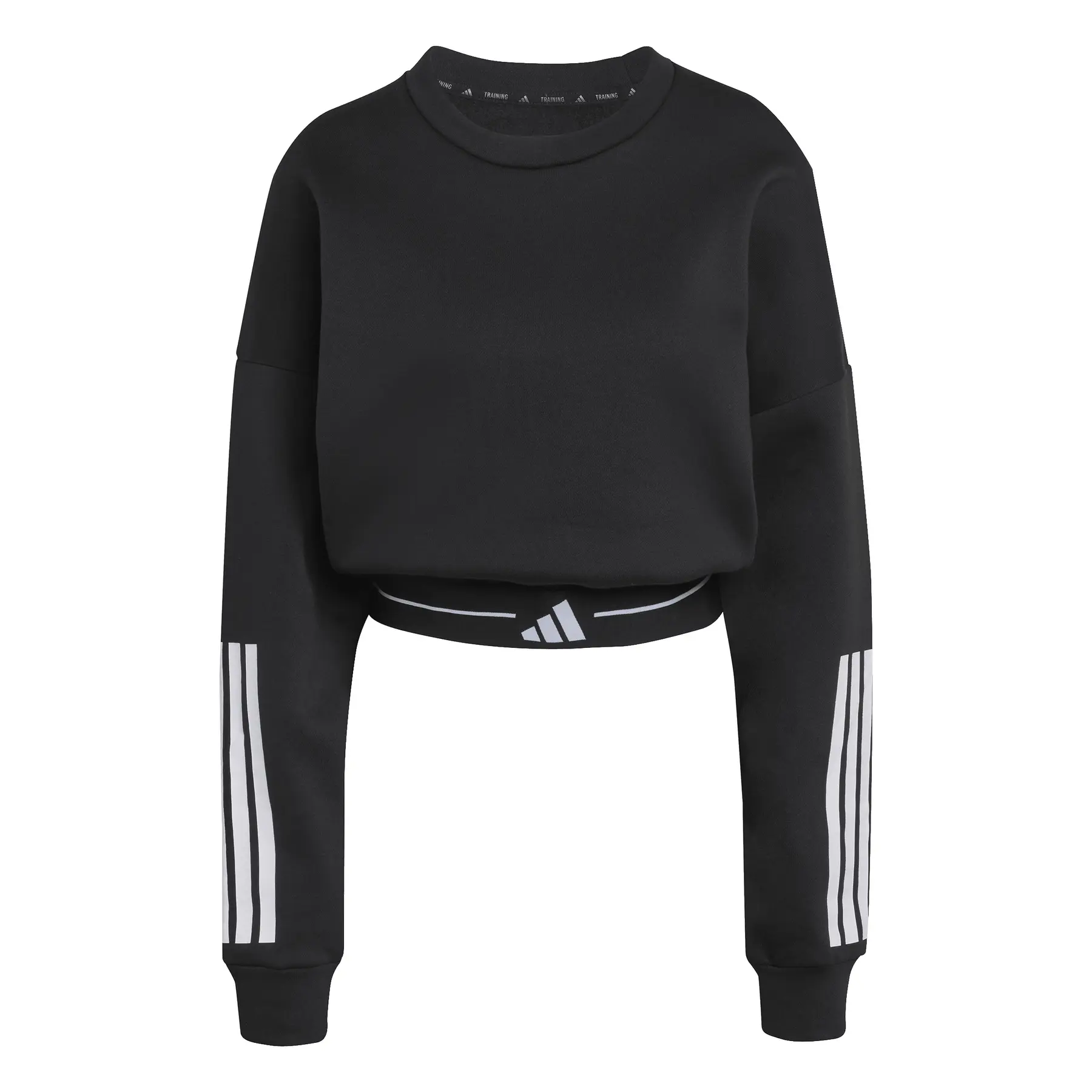 Sweatshirt crop Damen adidas Hyperglam 3 Stripes