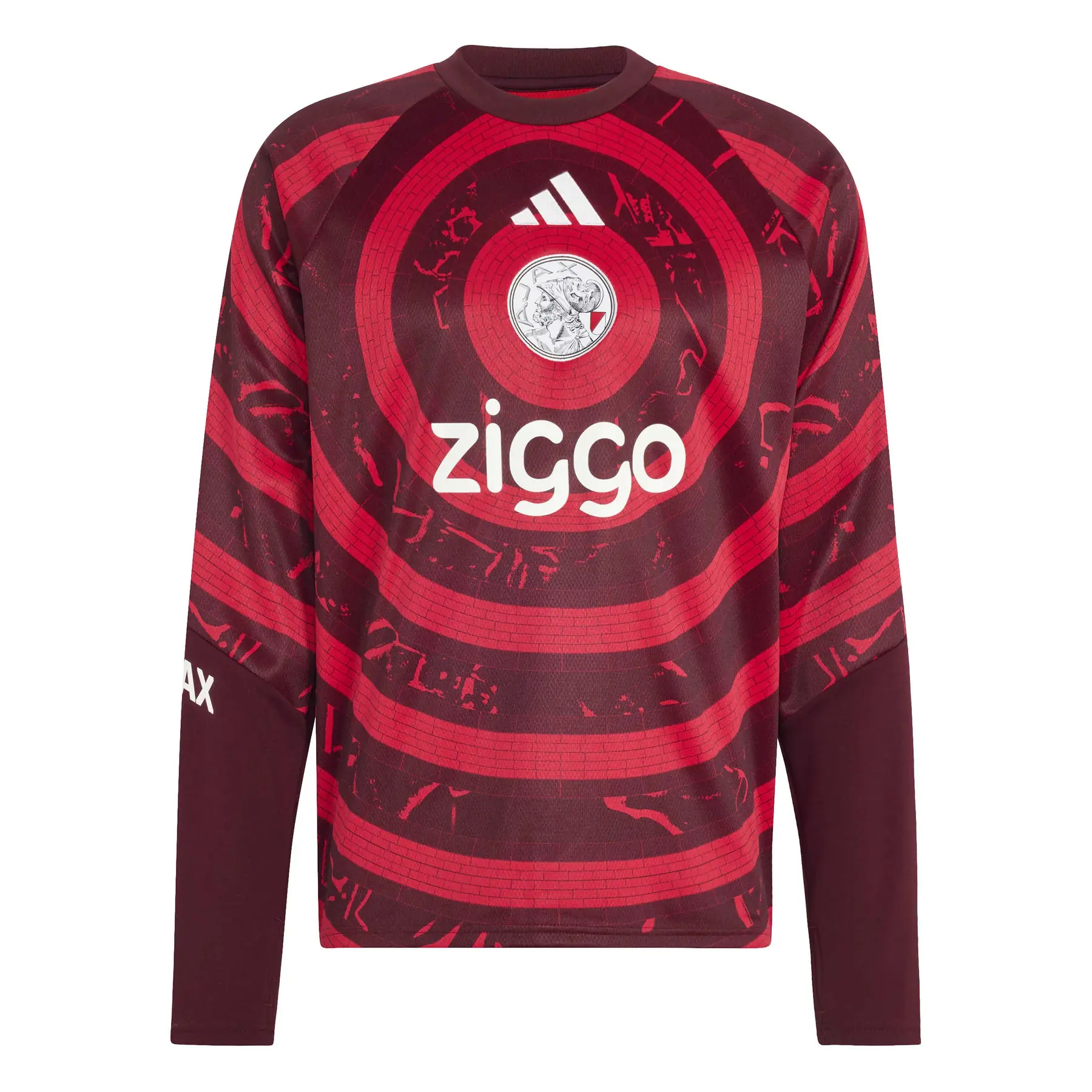 Adidas Men's Rouge Ajax Amsterdam Prematch Sweatshirt 2026/27