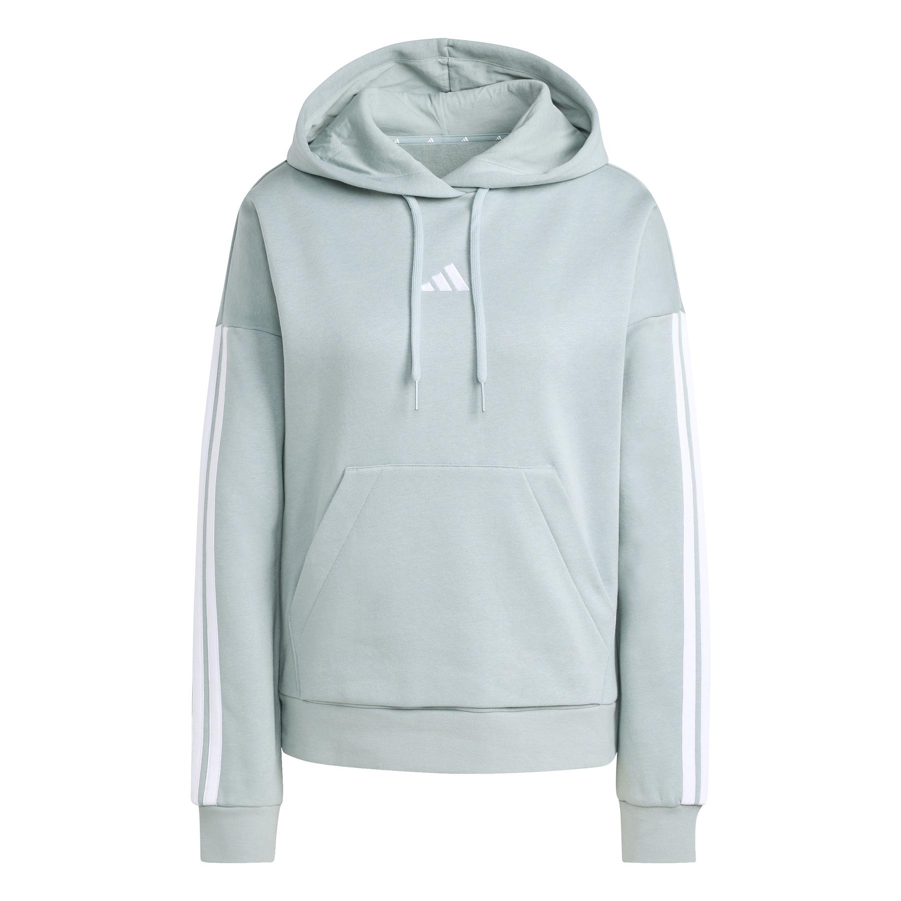 Felpa con cappuccio da donna adidas Essentials 3-Stripes Fleece