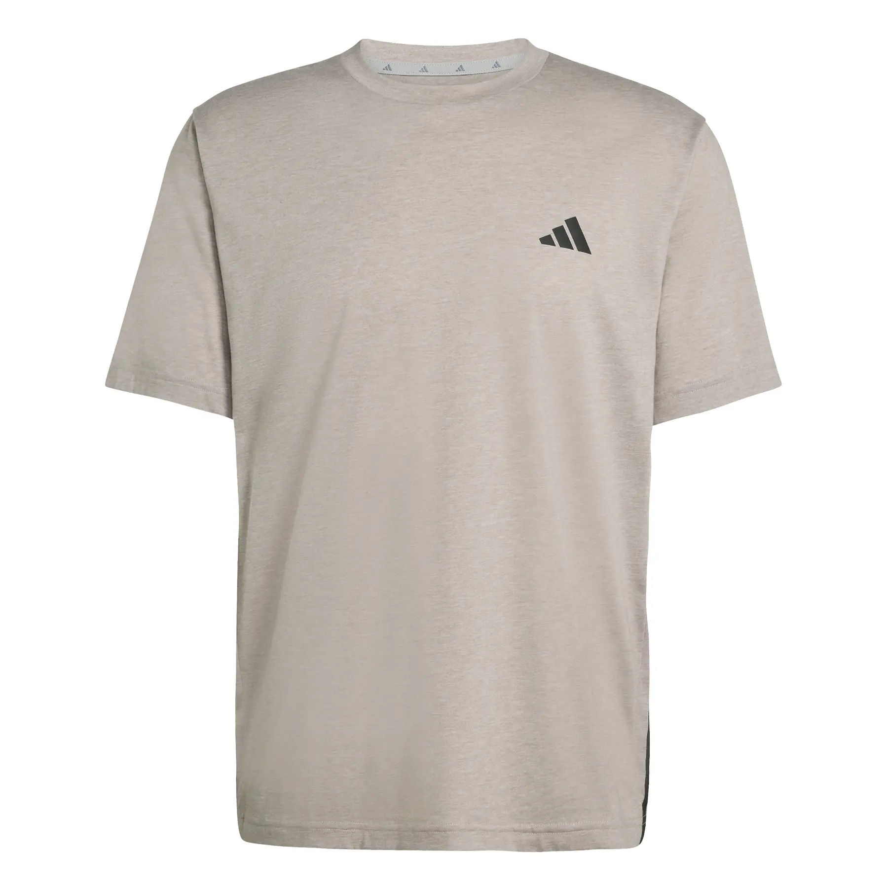 Adidas Men's Gris Jersey Essentials Feelready 3 Stripes