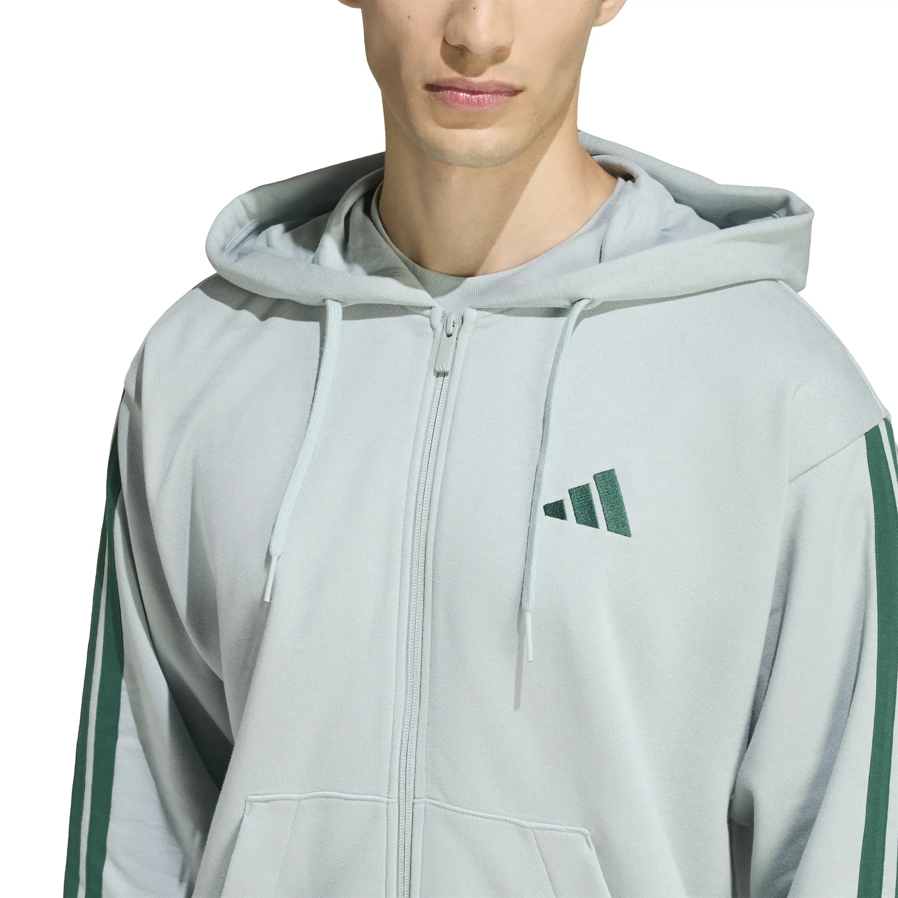 Full zip hoodie adidas Essentials 3-Stripes French Terry
