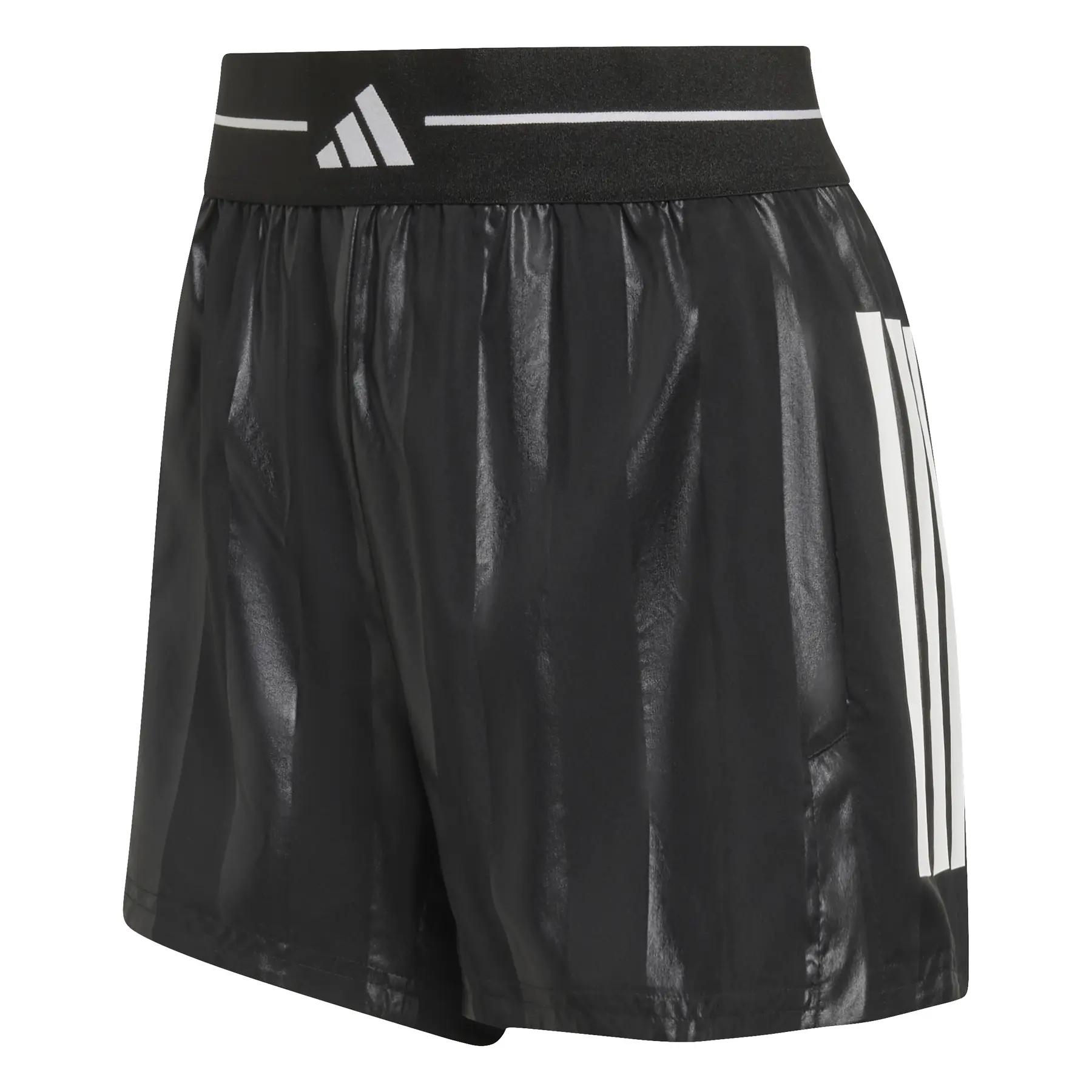 Adidas Women's Noir Shorts Hyperglam 3-Stripes Emboss