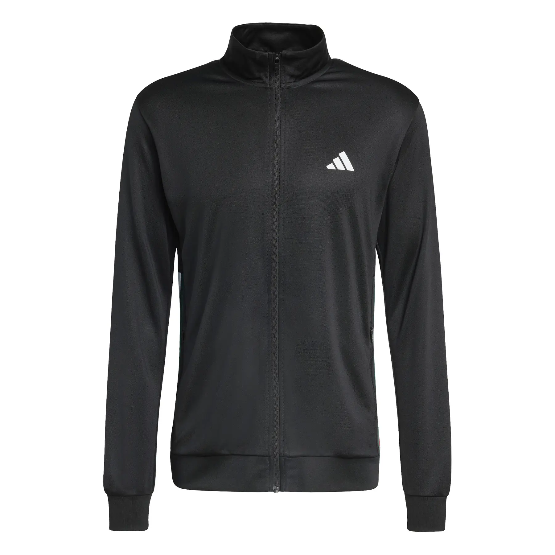 Adidas Men's Noir Sweat Jacket Essentials All-Set 3-Stripes