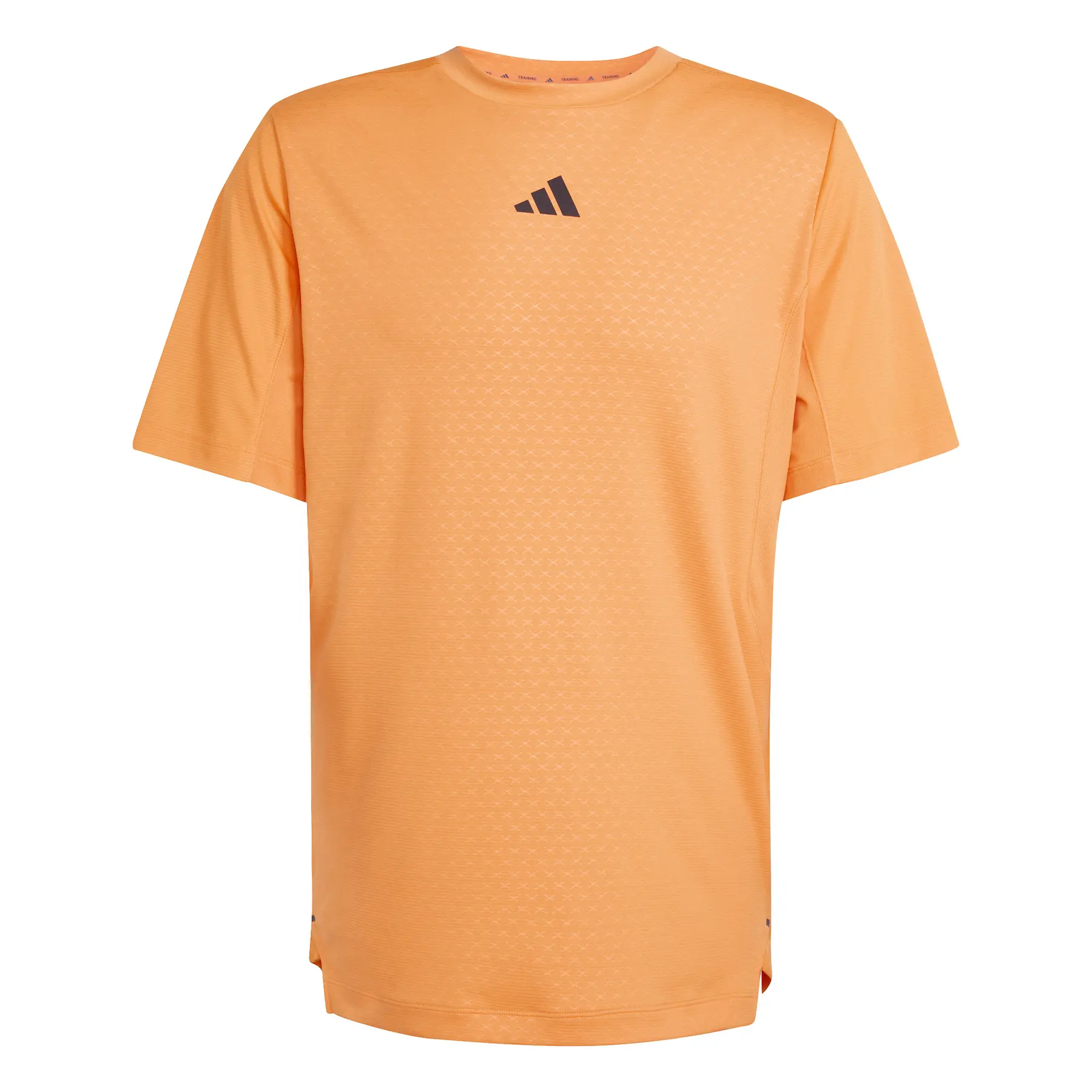 Adidas Men's Orange T-Shirt D4t Primelift 3 Stripes