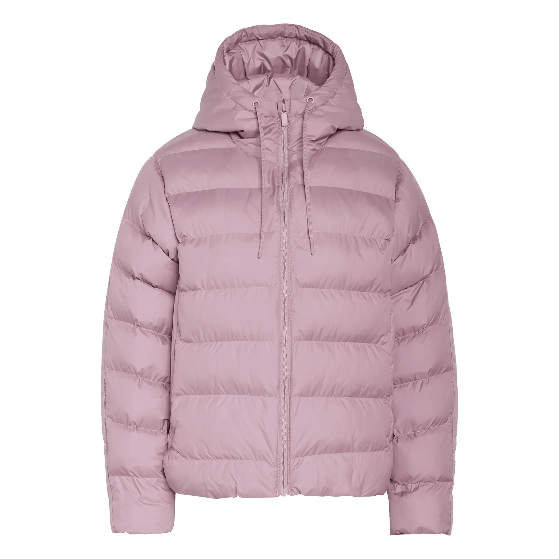 Adidas Women's Violet Puffer Jacket Essentials Climawarm 3-Stripes