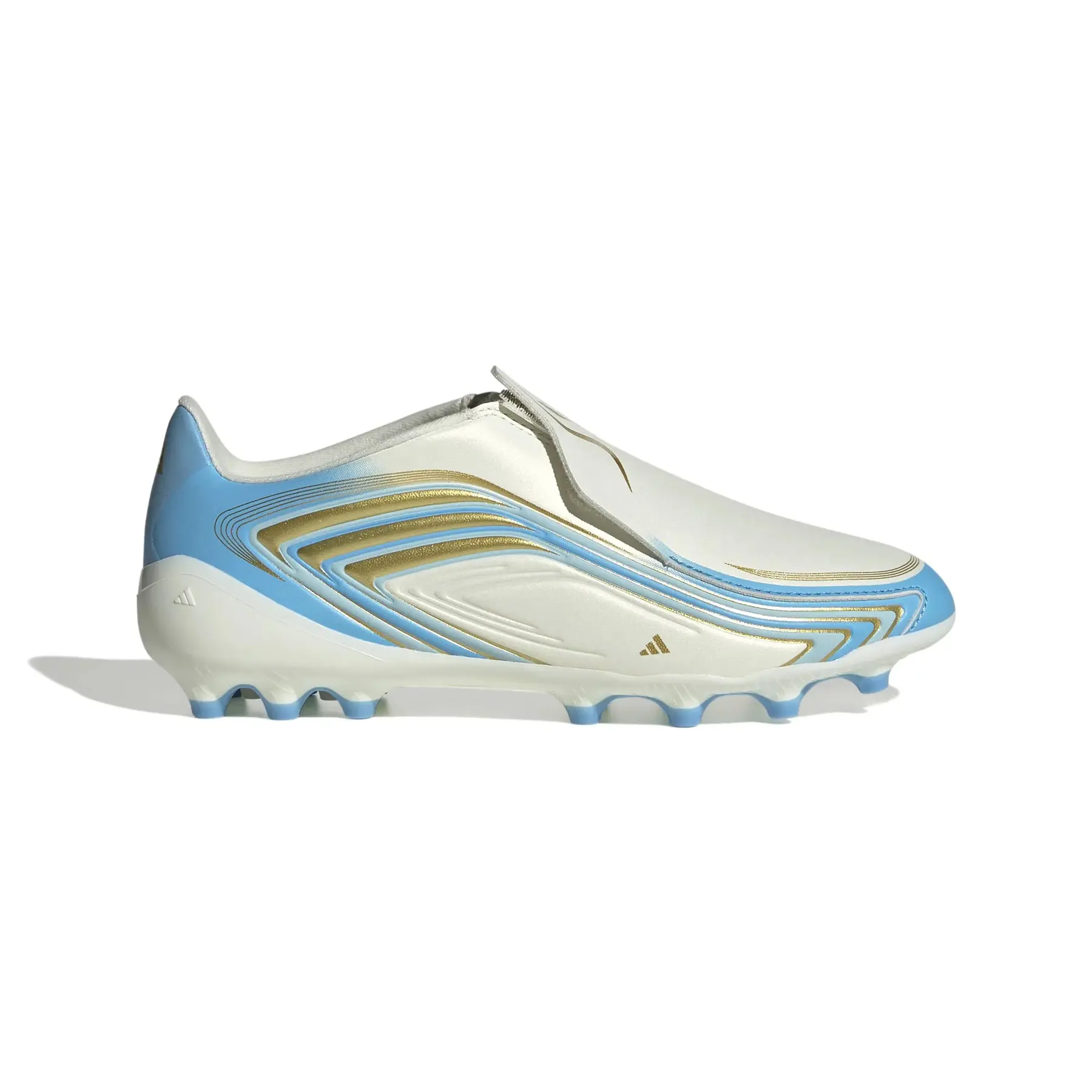 Chaussures de football sans lacets mini enfant adidas F50 Messi League AG