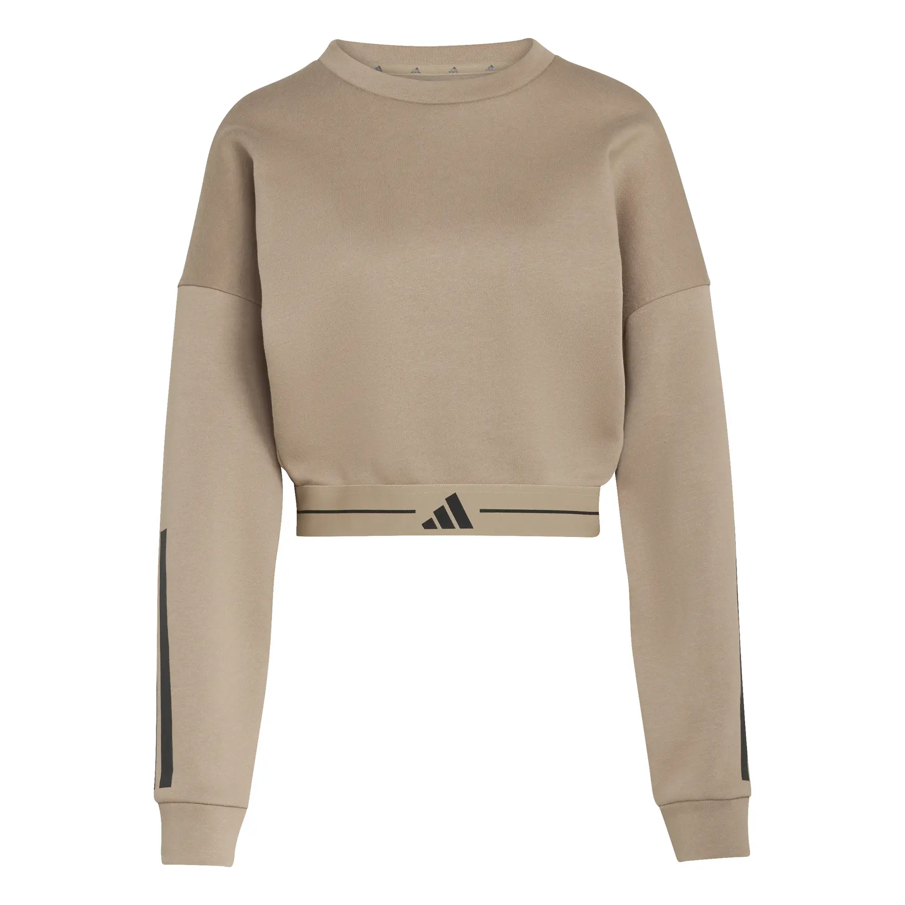 Sweatshirt crop Damen adidas Hyperglam 3-Stripes