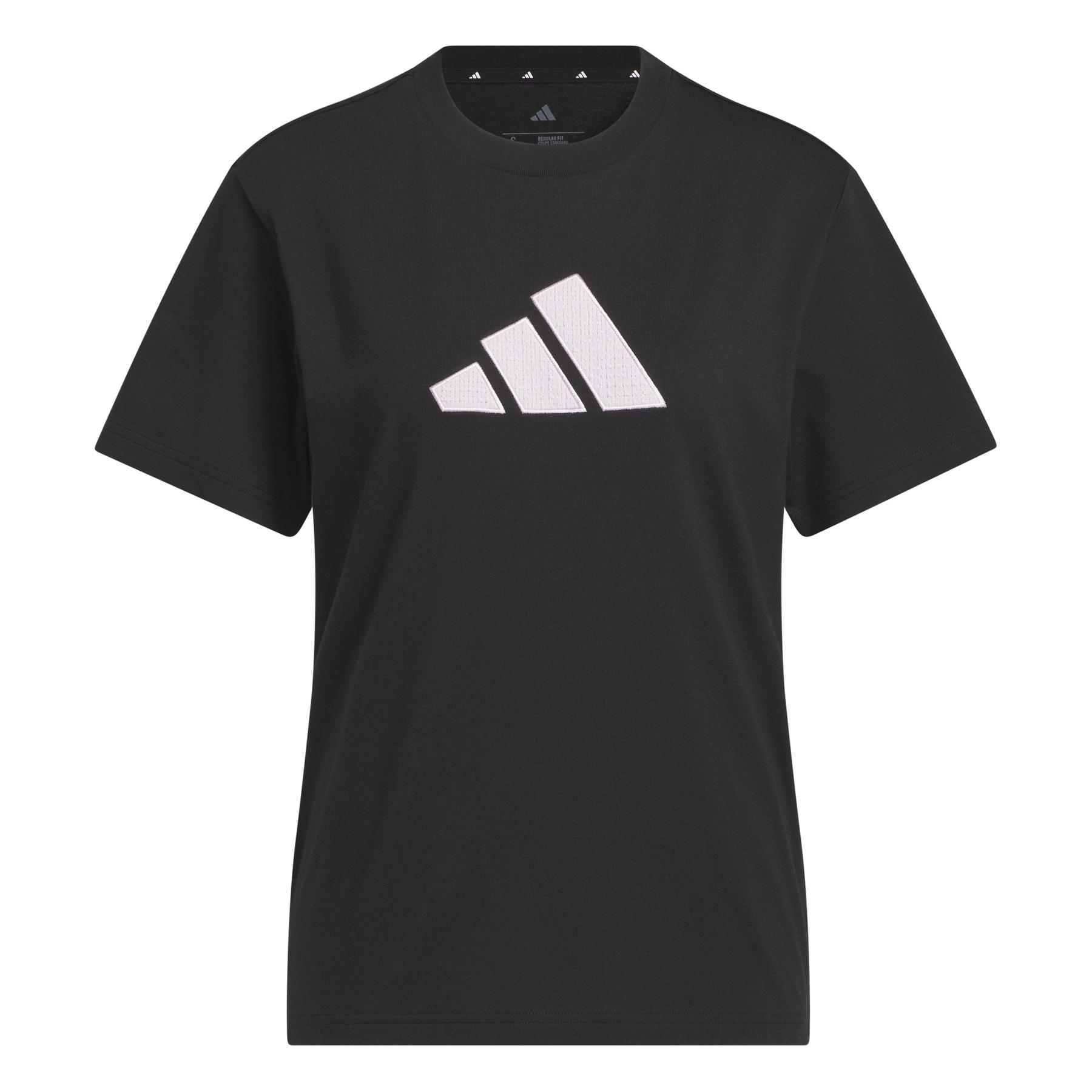 T-shirt da donna adidas Gingham Big Logo Graphic