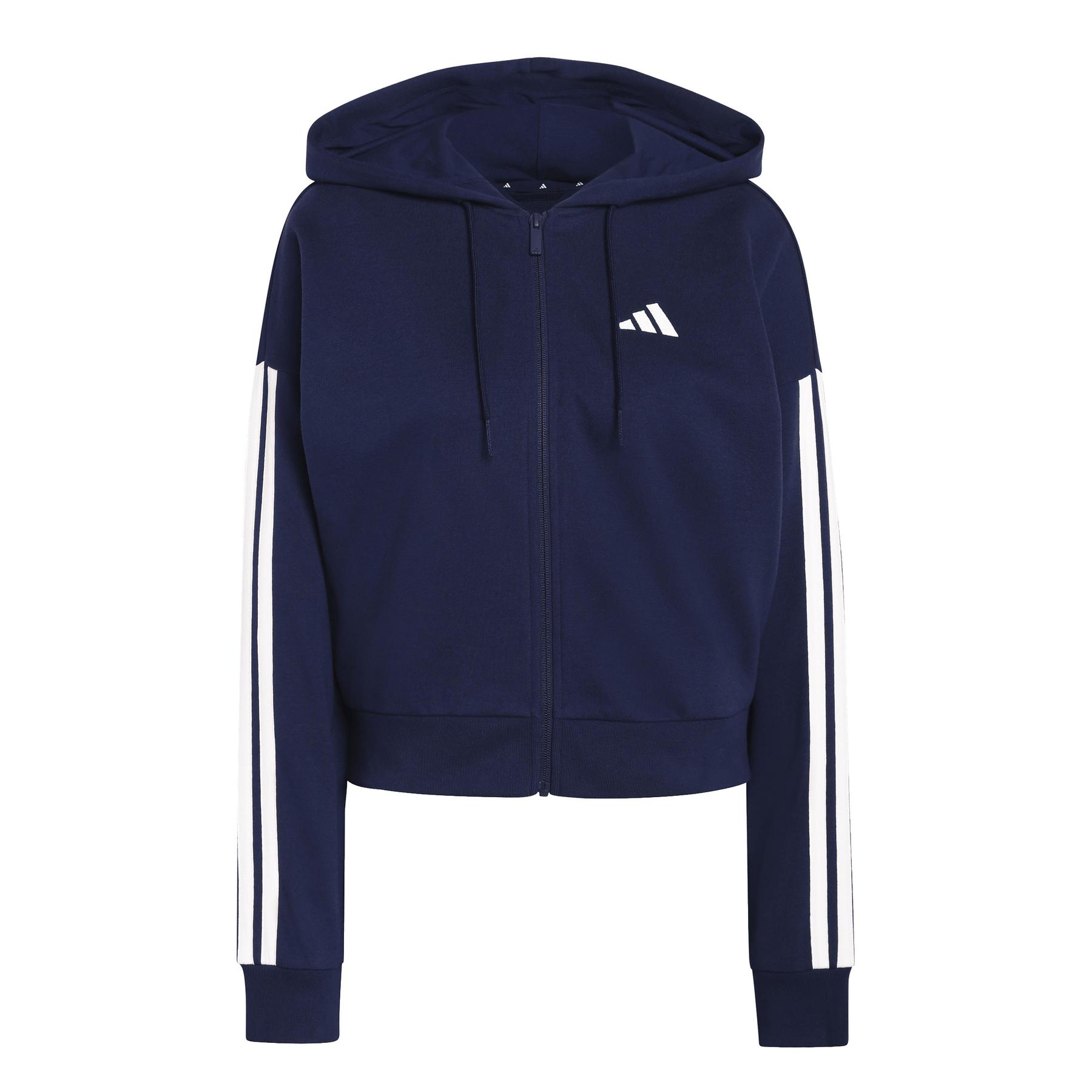 Felpa con cappuccio da donna adidas Essentials 3-Stripes