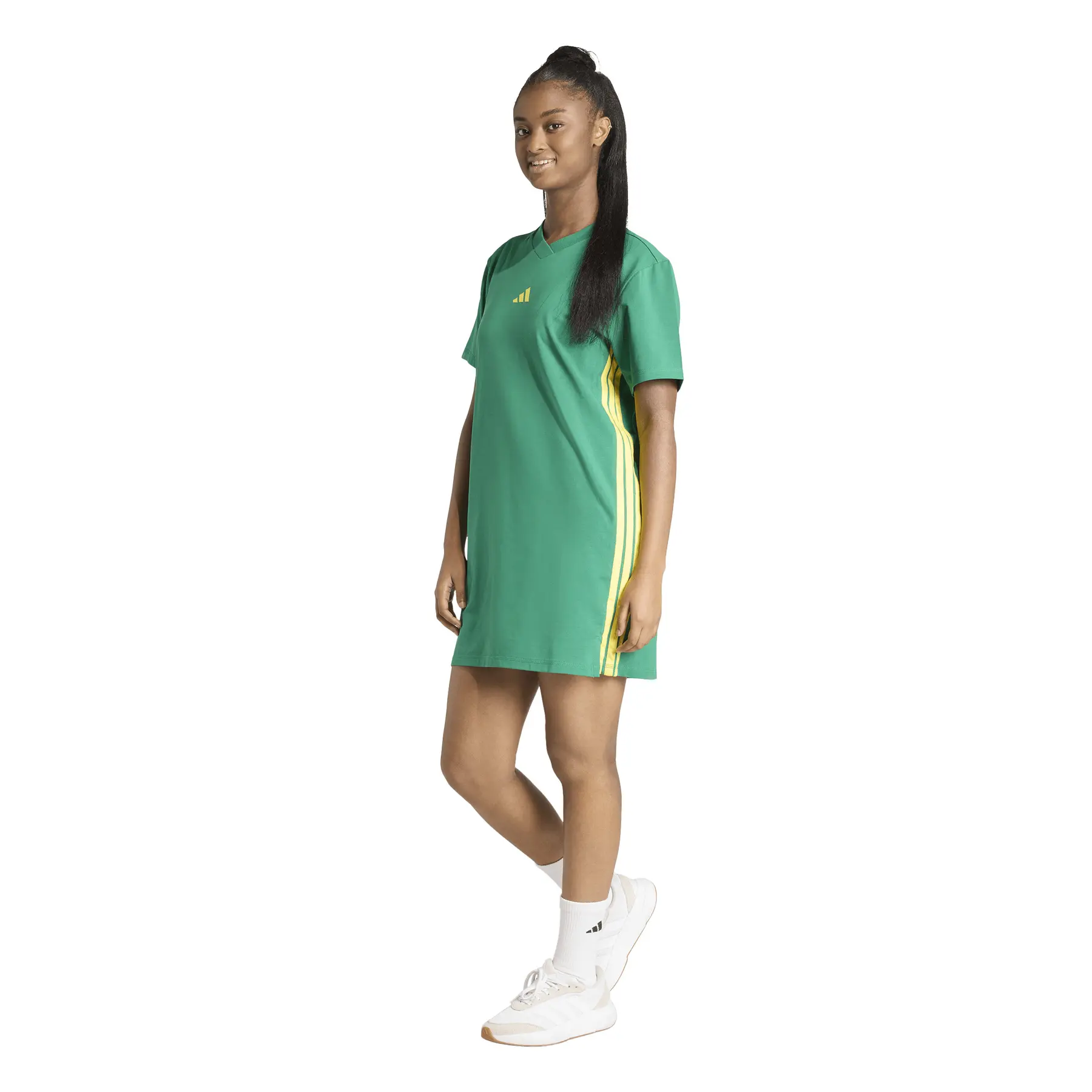 Women's t-shirt dress adidas Essentials 3-Stripes Single | Foot-Store