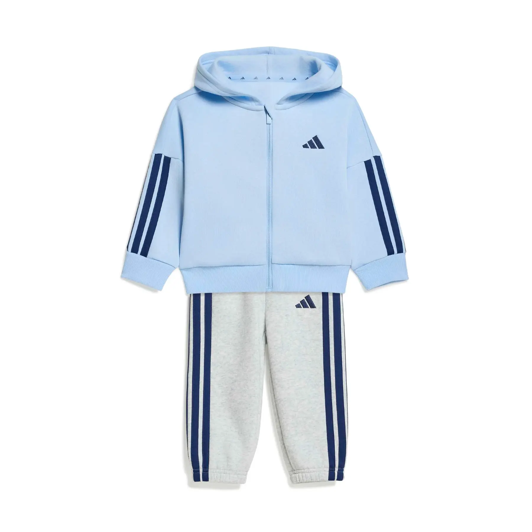 Completo pantaloni tuta e felpa con cappuccio per neonati adidas Essentials