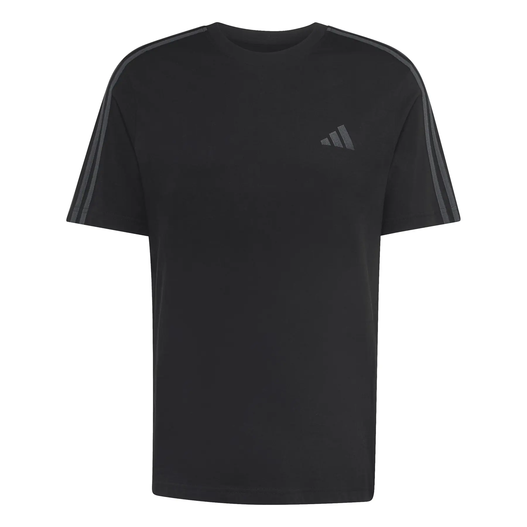Adidas Essentials 3 Stripes Single Jersey Left Chest Branded T-shirt Met Korte Mouwen Zwart M Man