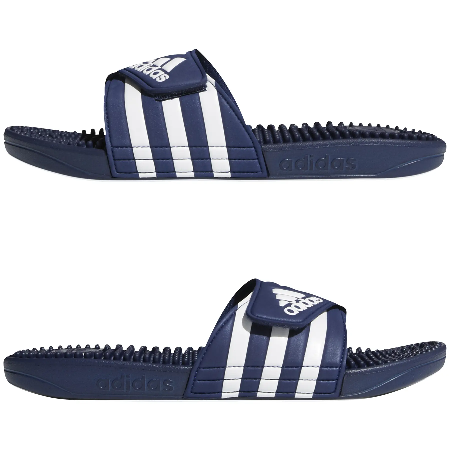 Adidas Adissage Slides Navy Blue White Athletic Massage Sandals Mens 11 Adidas Adissage Slides Sport Blue White Sandals Mens Sz 12  main image 3