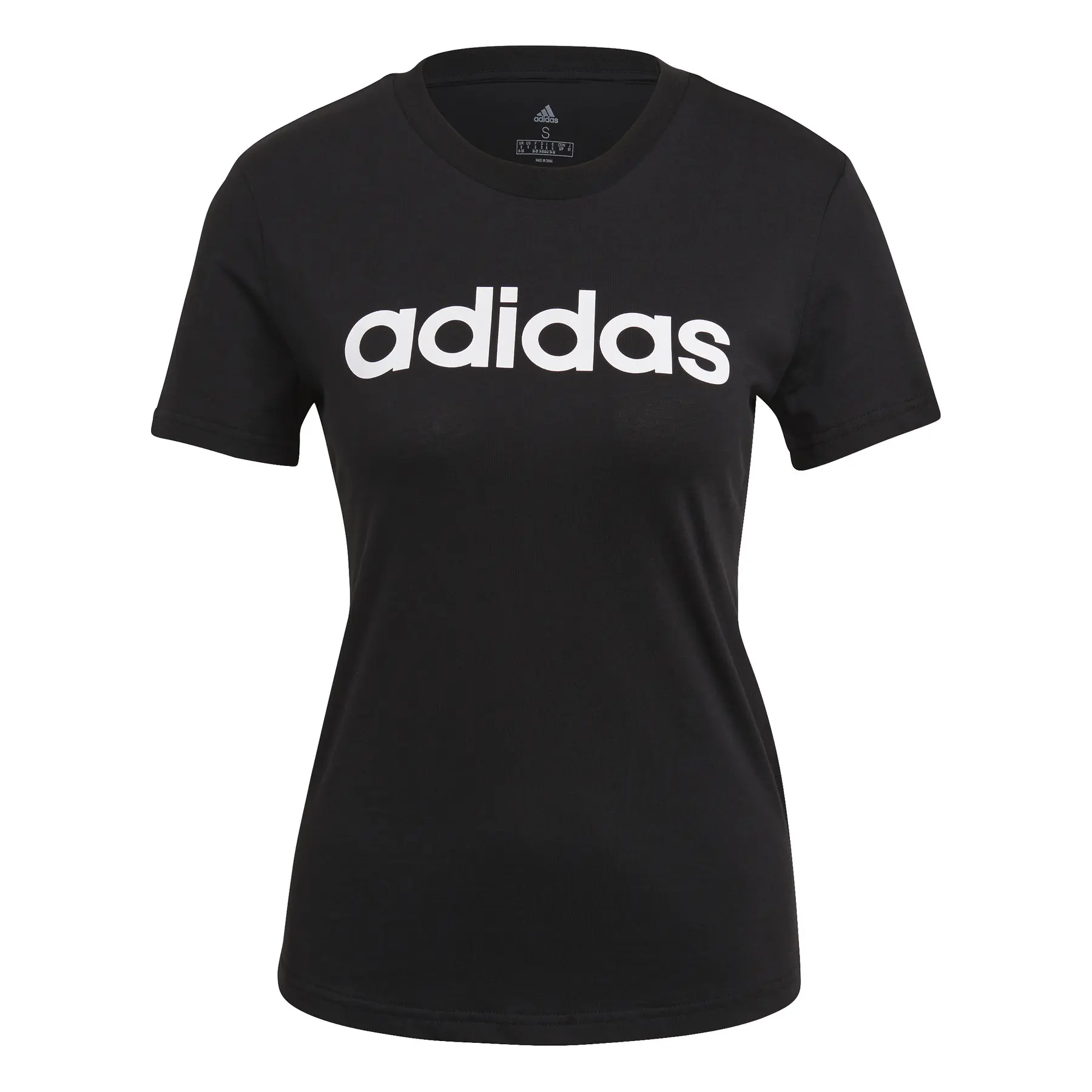 Adidas Femme T-shirt Essentials Slim Logo, Noir, Taille M
