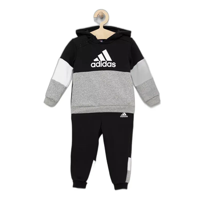 Trainingsanzug aus Molton mit farbigem Block Kinder adidas