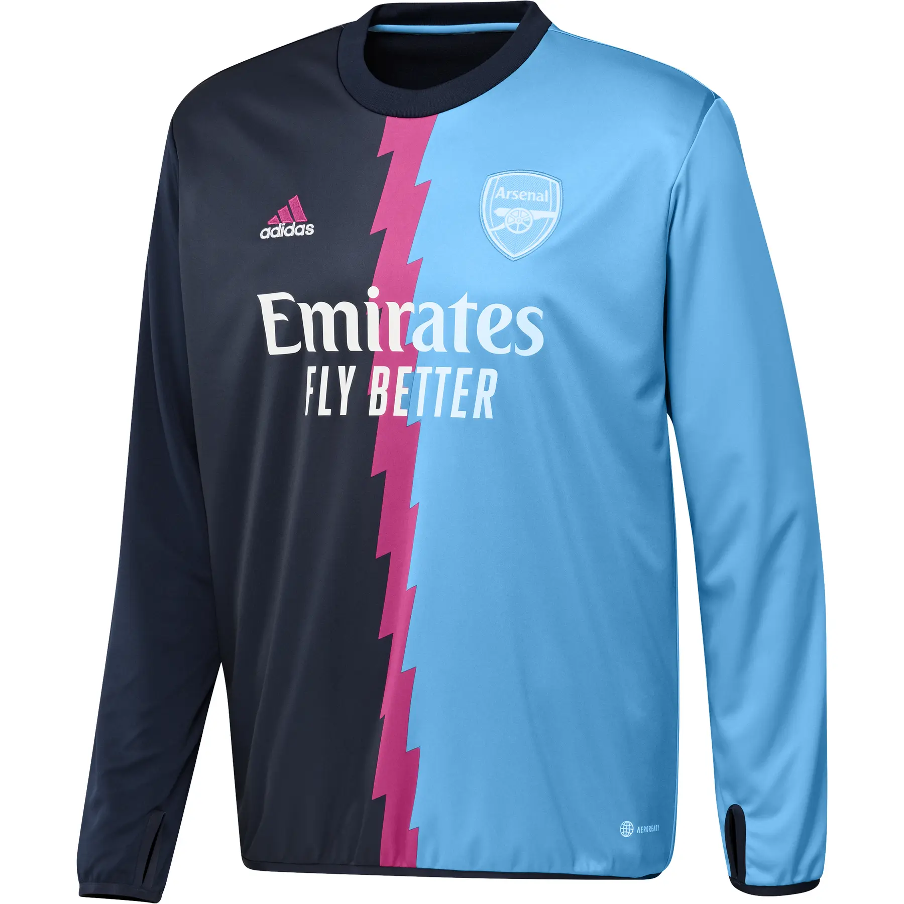 Prematch-Trikot mit langen Ärmeln Arsenal Warm 2022/23 - Bleu - male - Size: XS