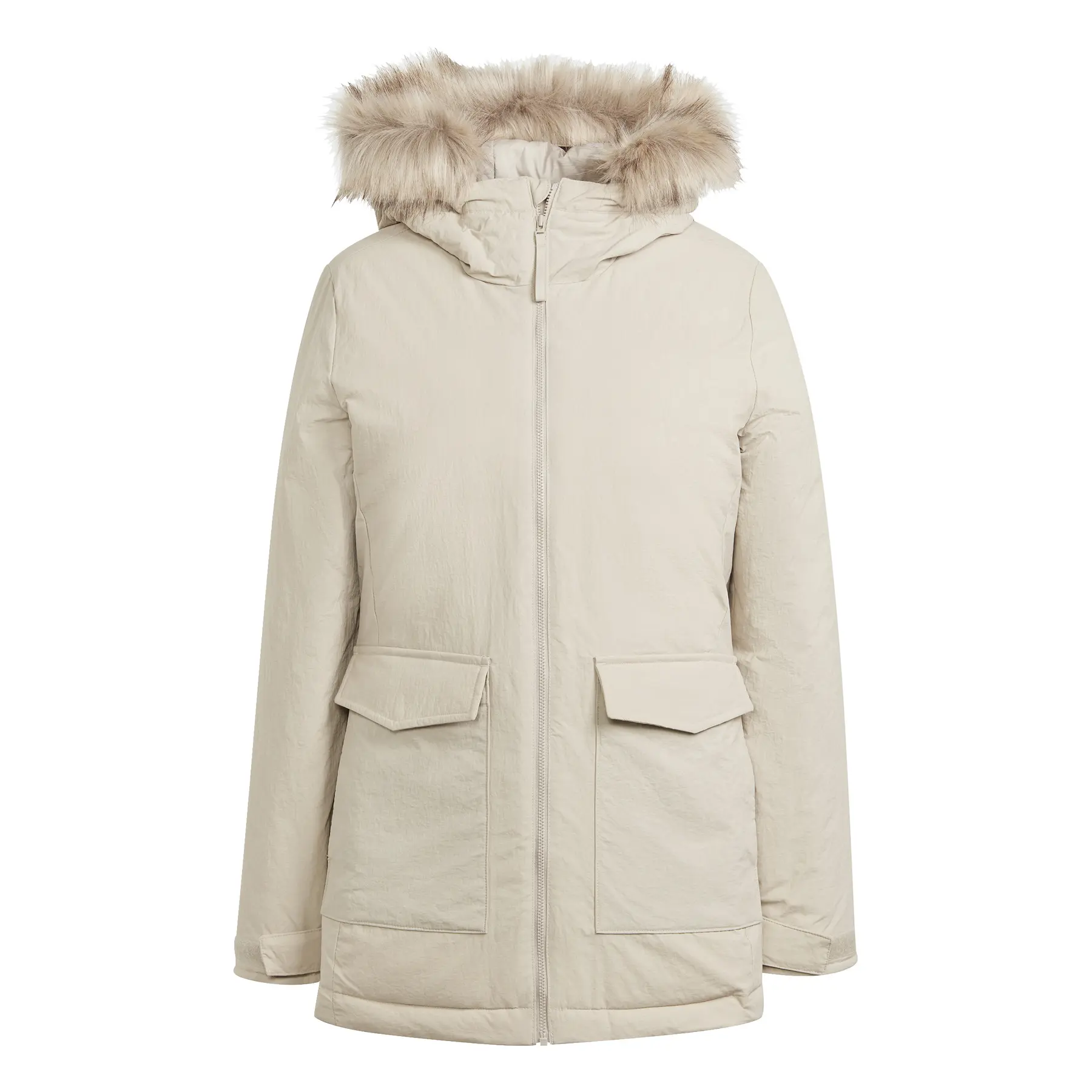 Damen-Parka mit Kapuze und Pelz adidas