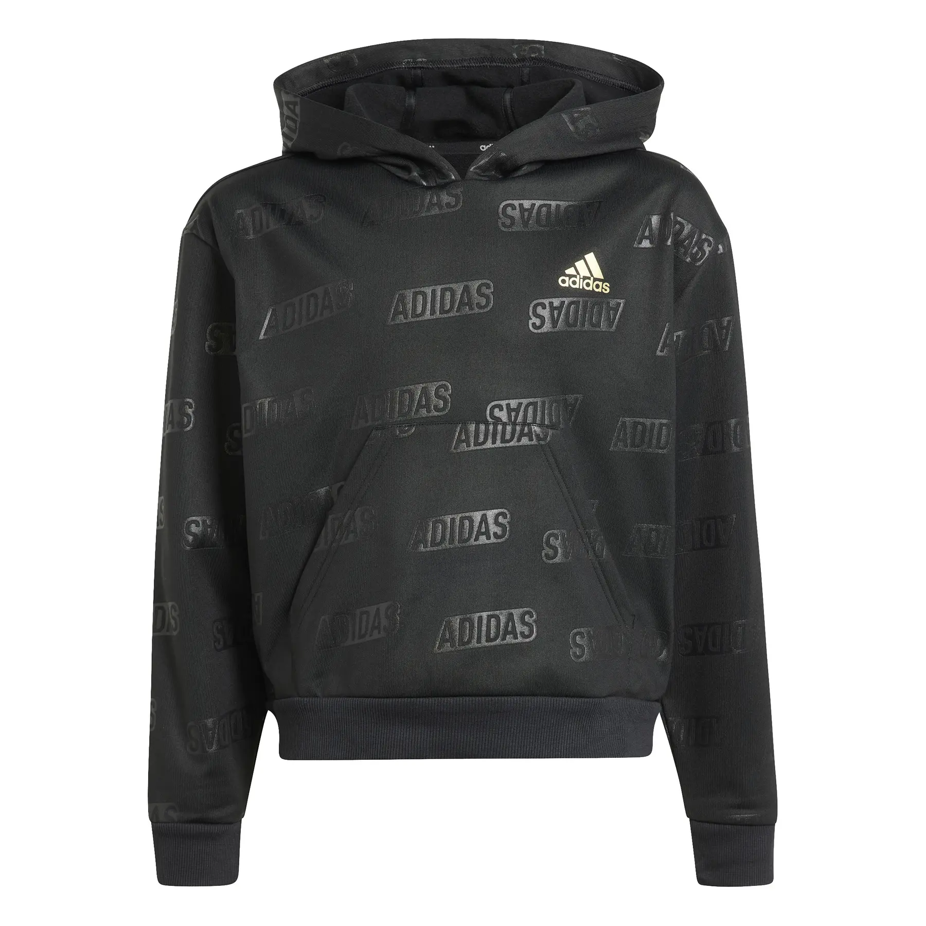 Felpa Con Cappuccio Per Ragazza Adidas Brand Love Gold Debossed