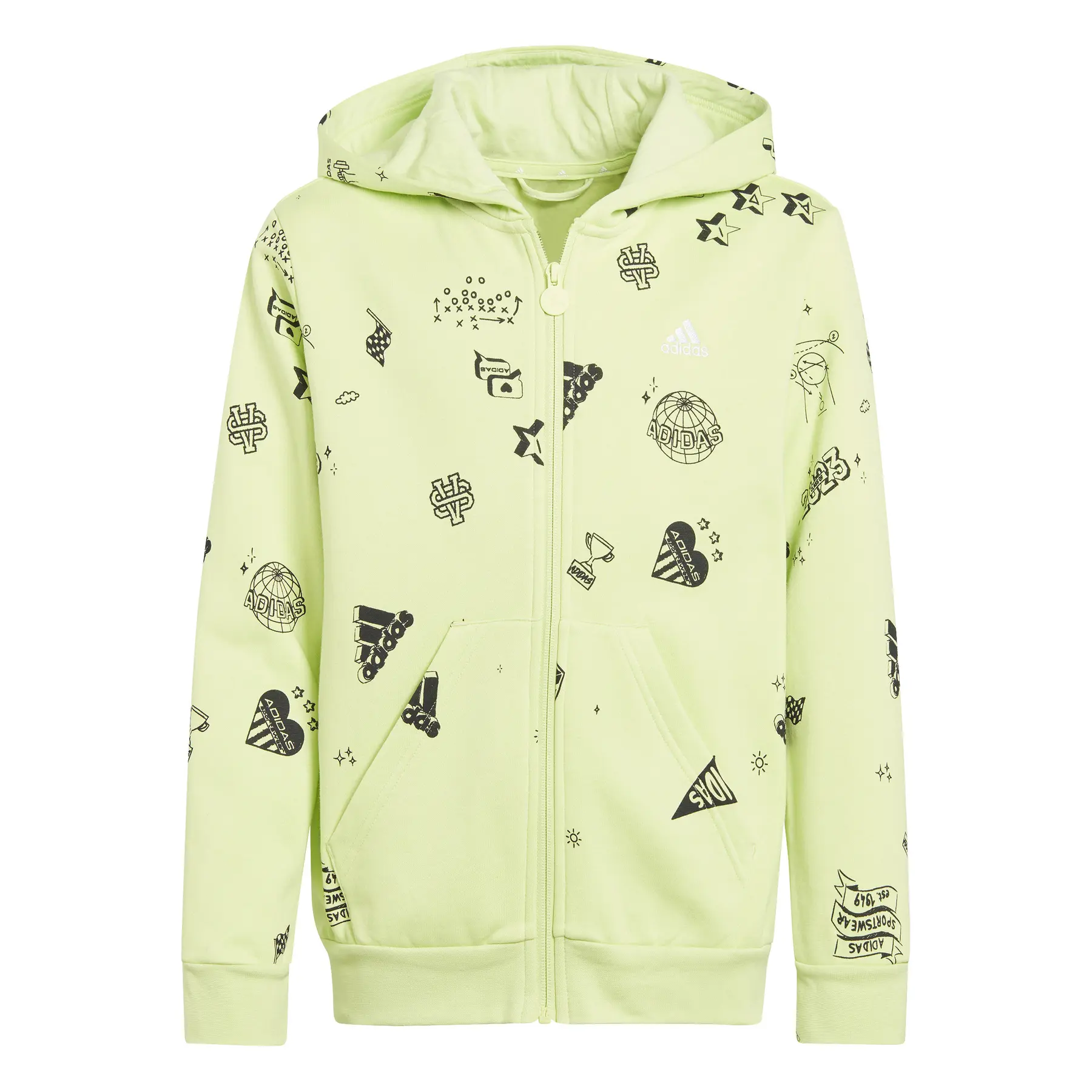 4066762193189 - Kapuzenjacke Kind adidas Brand Love Allover Print 4066762193189 - Kapuzenjacke Kind adidas Brand Love Allover Print