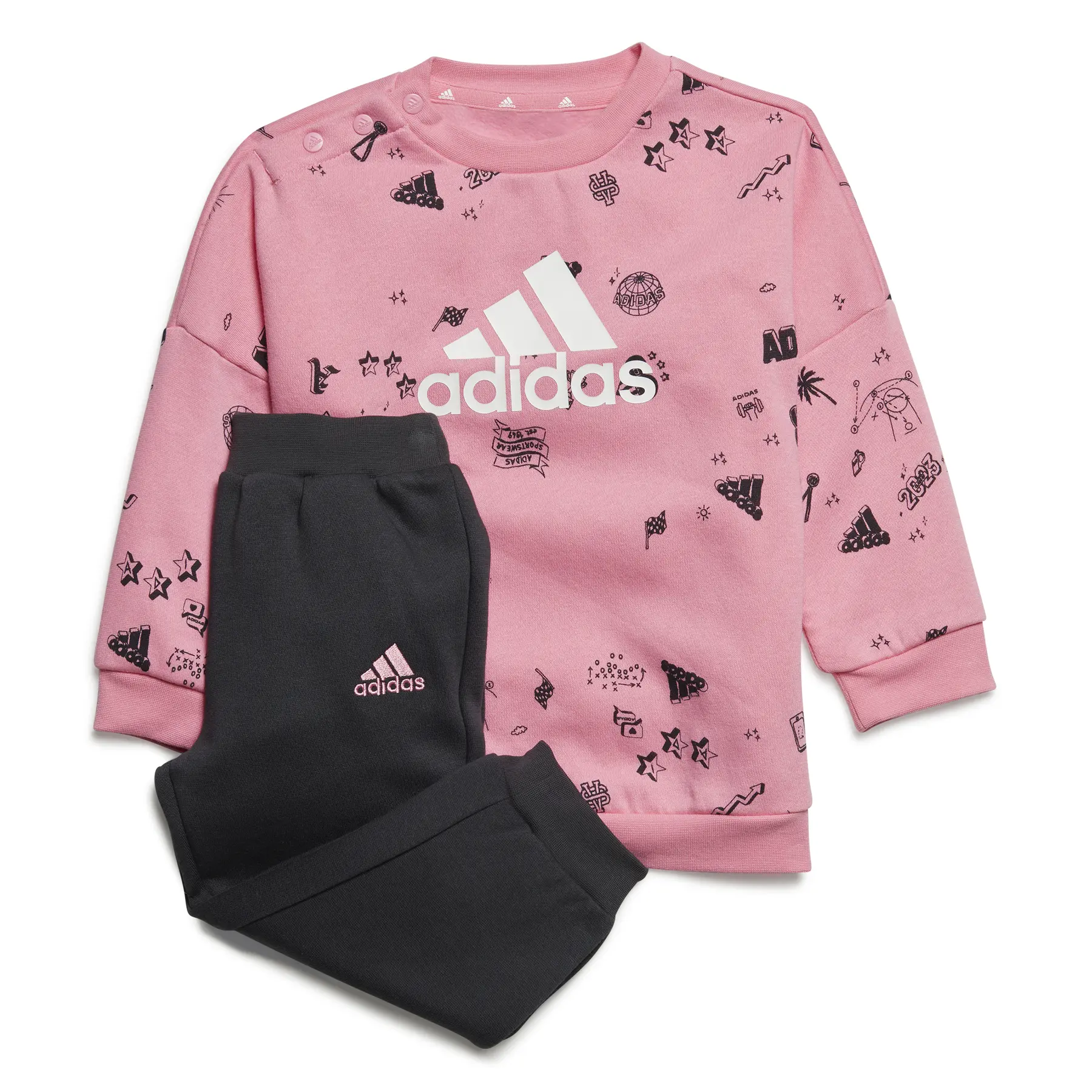 Imposta jogging et sweatshirt col rond bébé adidas Brand Love