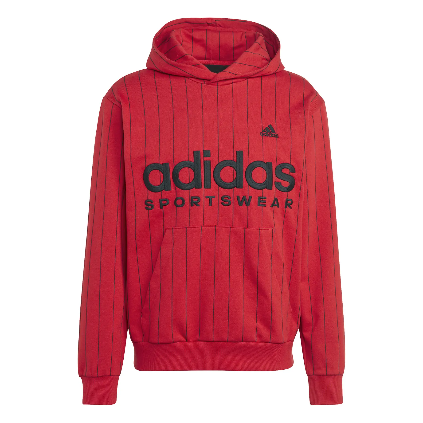 Sweatshirt Kapuzenpullover aus Molton mit feinen Streifen adidas