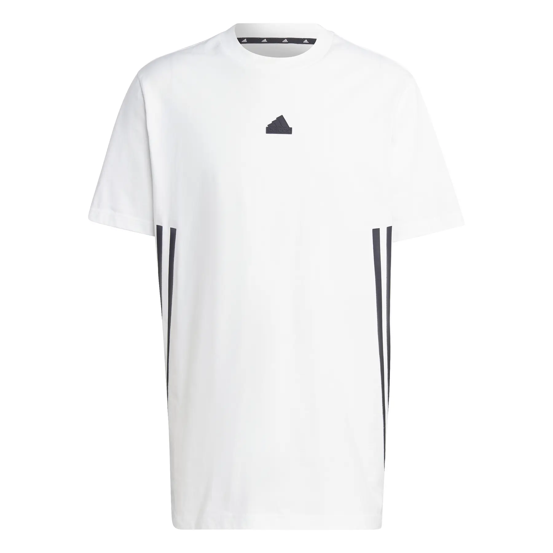 Adidas Men's Blanc T-Shirt 3-Stripes Future Icons